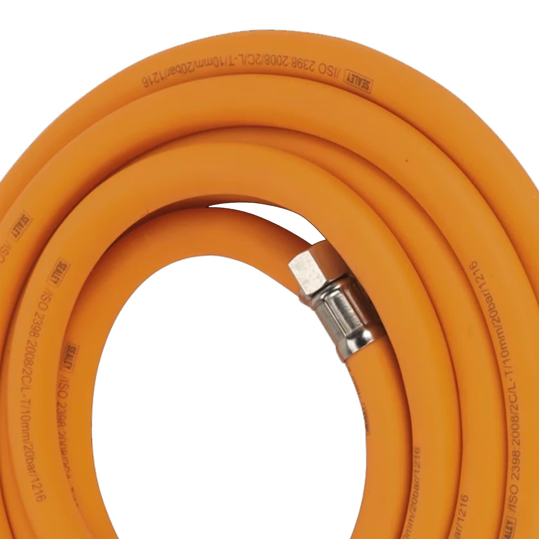 Sealey Air Hose 5m x �10mm Hybrid High-Visibility 1/4"BSP Unions