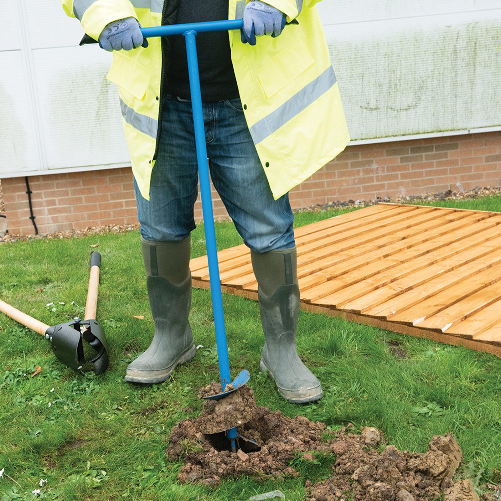 Post Hole Auger 127mm Dia Creates Fence Post Holes In Most Soils Length 1100mm