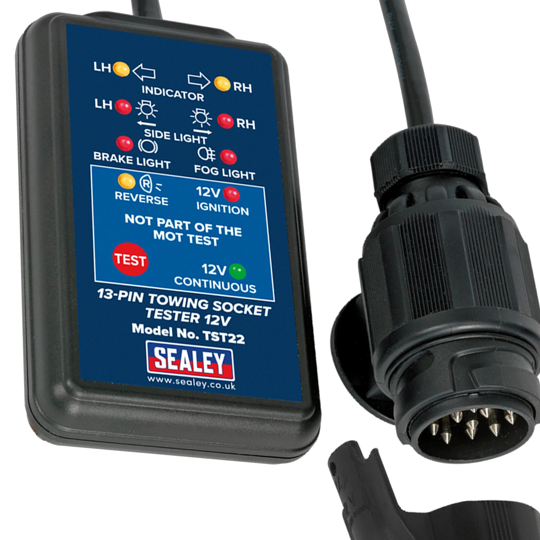 Sealey Towing Socket Tester 13-Pin 12V - DVSA Approved