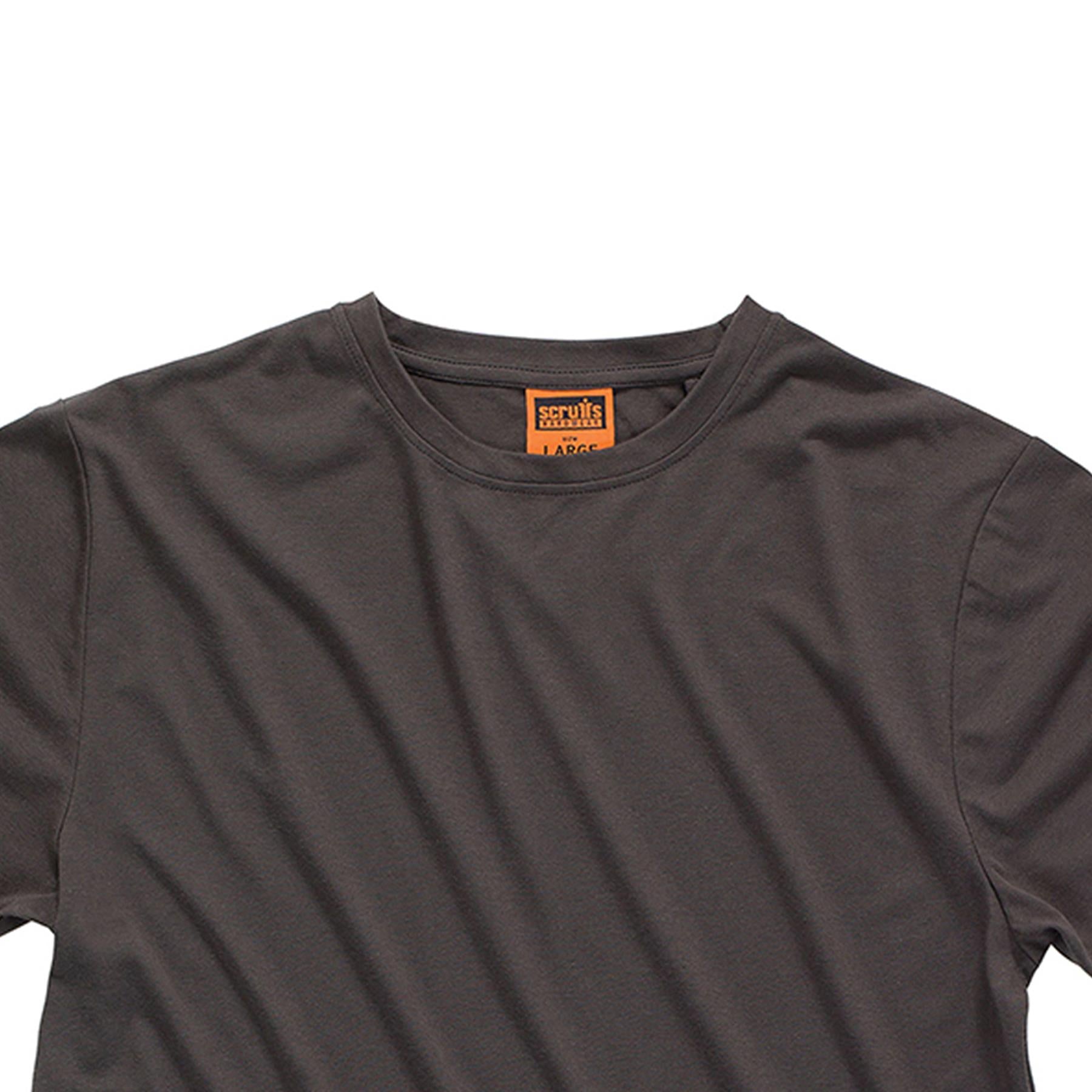 Scruffs Crew Neck T Shirt Short Sleeve Workwear Work Top Graphite Grey L