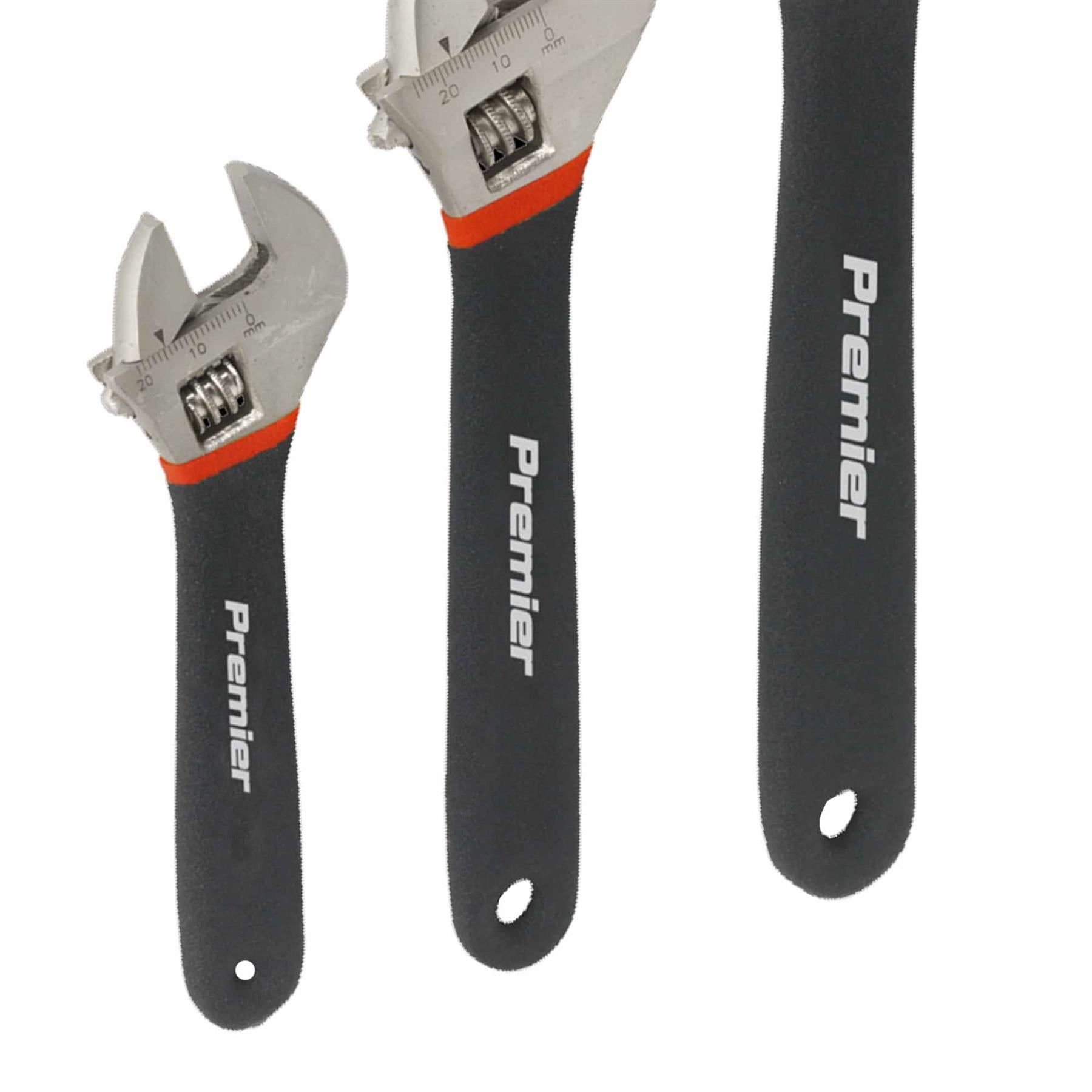 Sealey Adjustable Wrench Set 3pc Ni-Fe Finish
