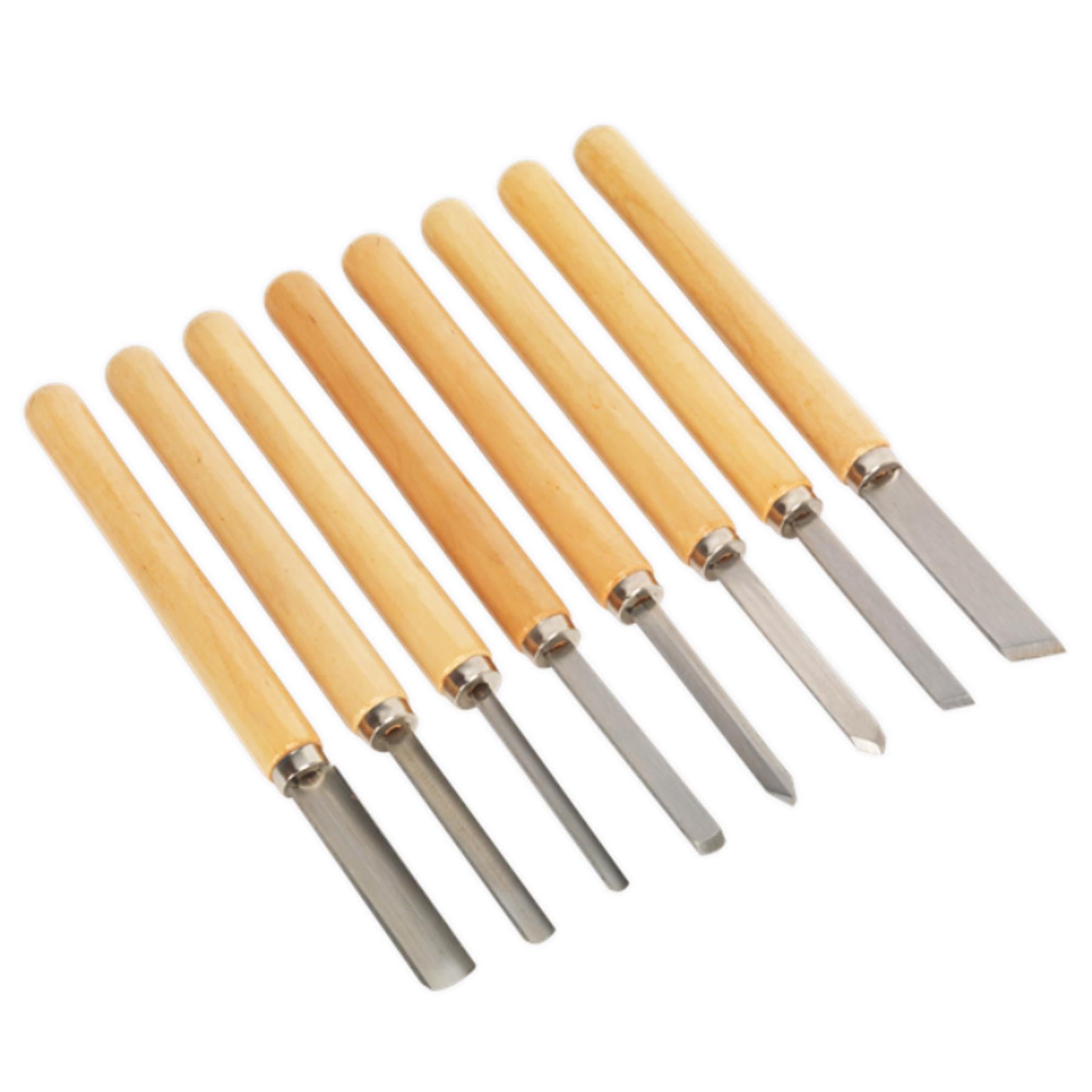 Sealey Wood Turning Chisel Set 8pc