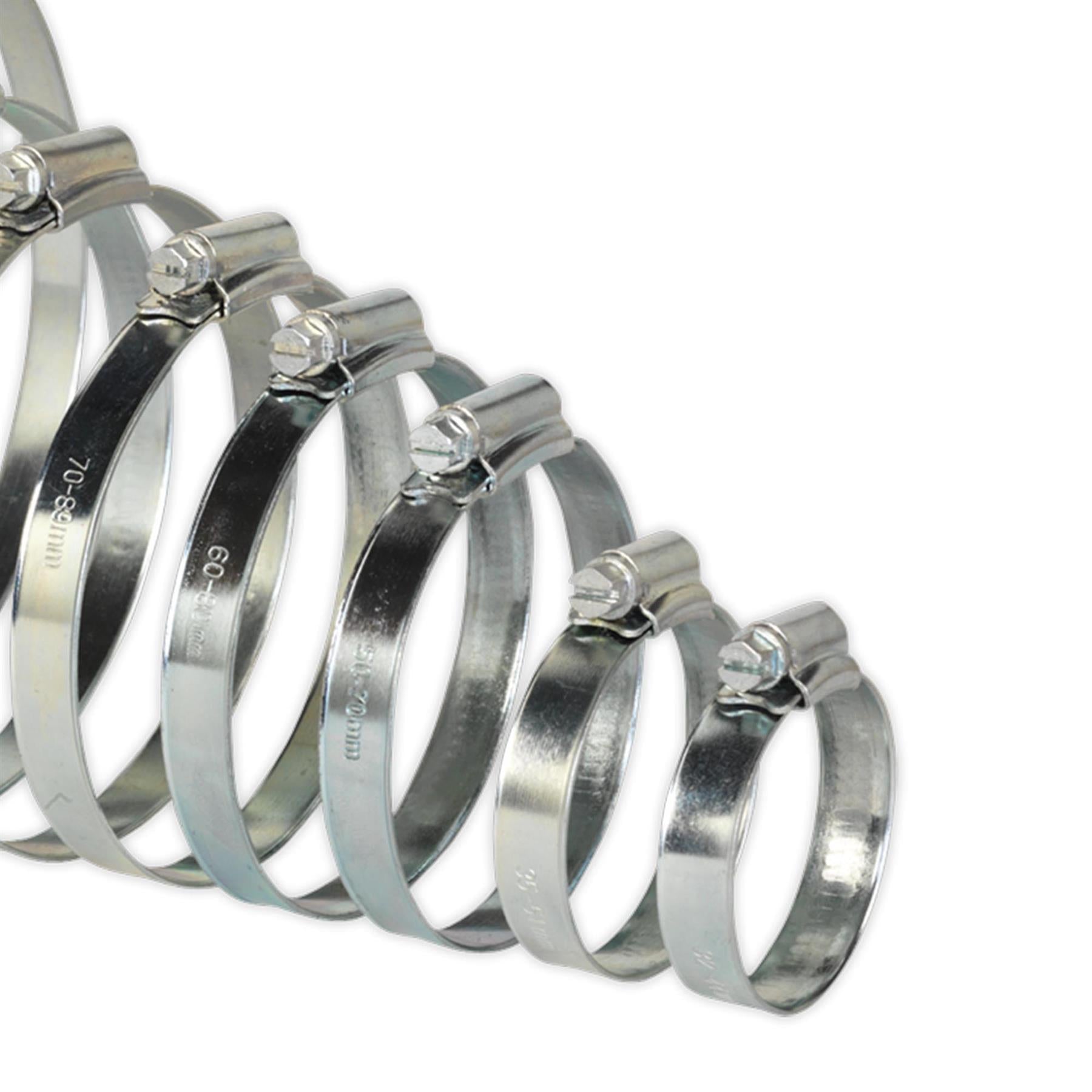 Sealey Hose Clip Assortment 26pc 44-160mm Zinc Plated