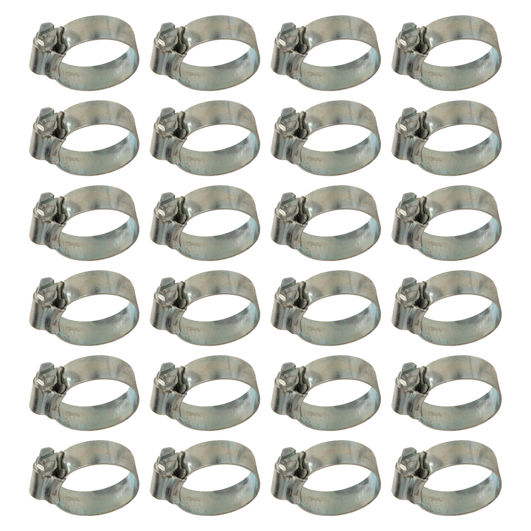20 x Hose Clips Genuine Worm Drive Fuel Hose Clamps Clips 22 - 30mm