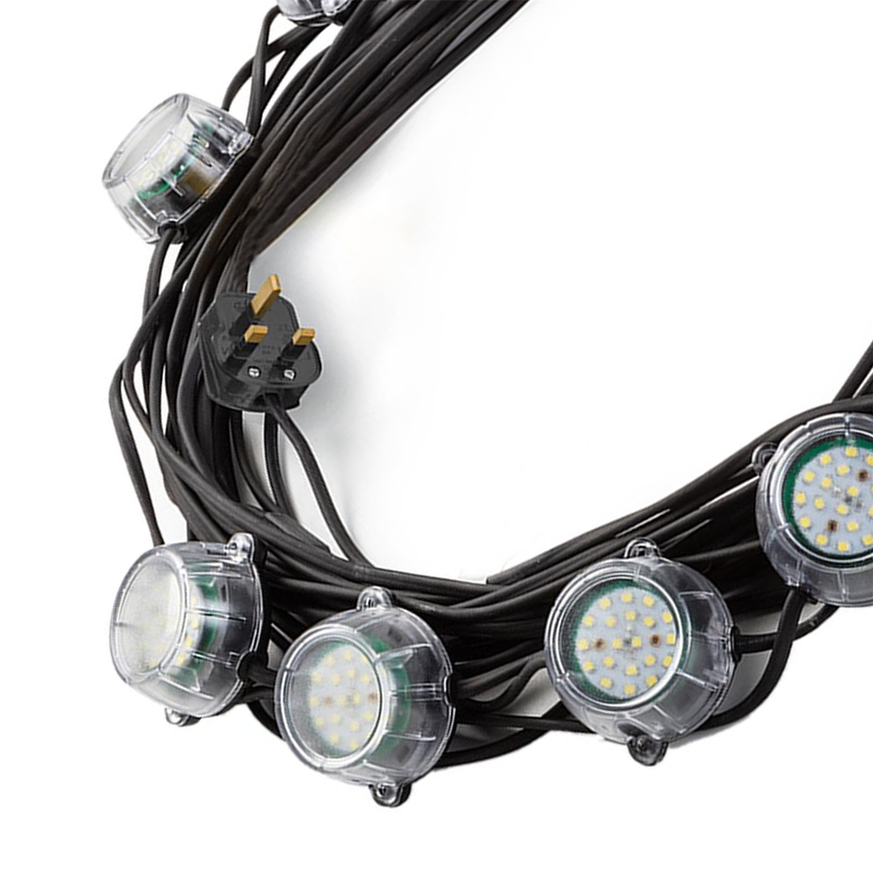 Defender 22m Heavy Duty LED Encapsulated Festoon String Lights 50W 230V 50W