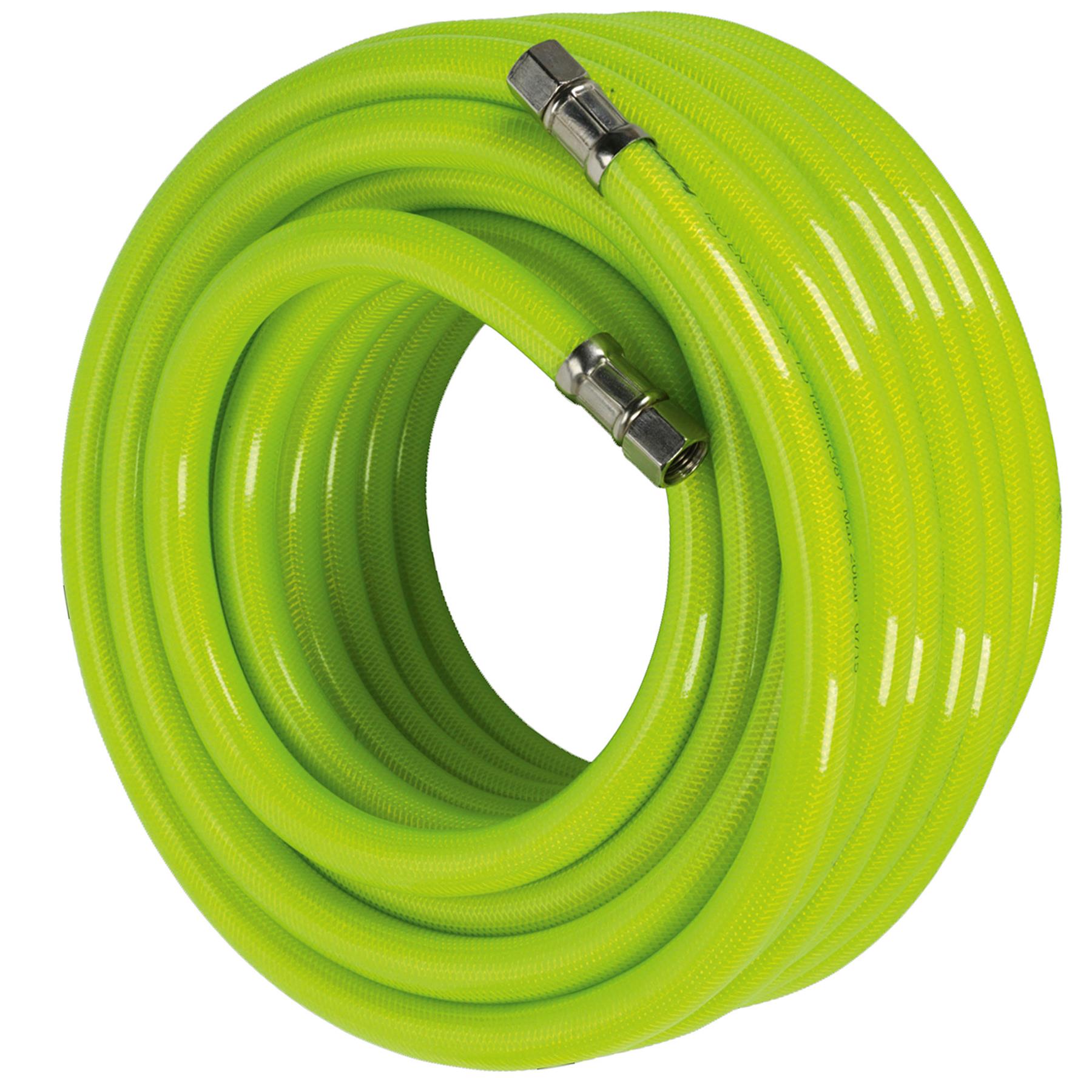 Sealey Air Hose High-Visibility 15m x 10mm with 1/4"BSP Unions