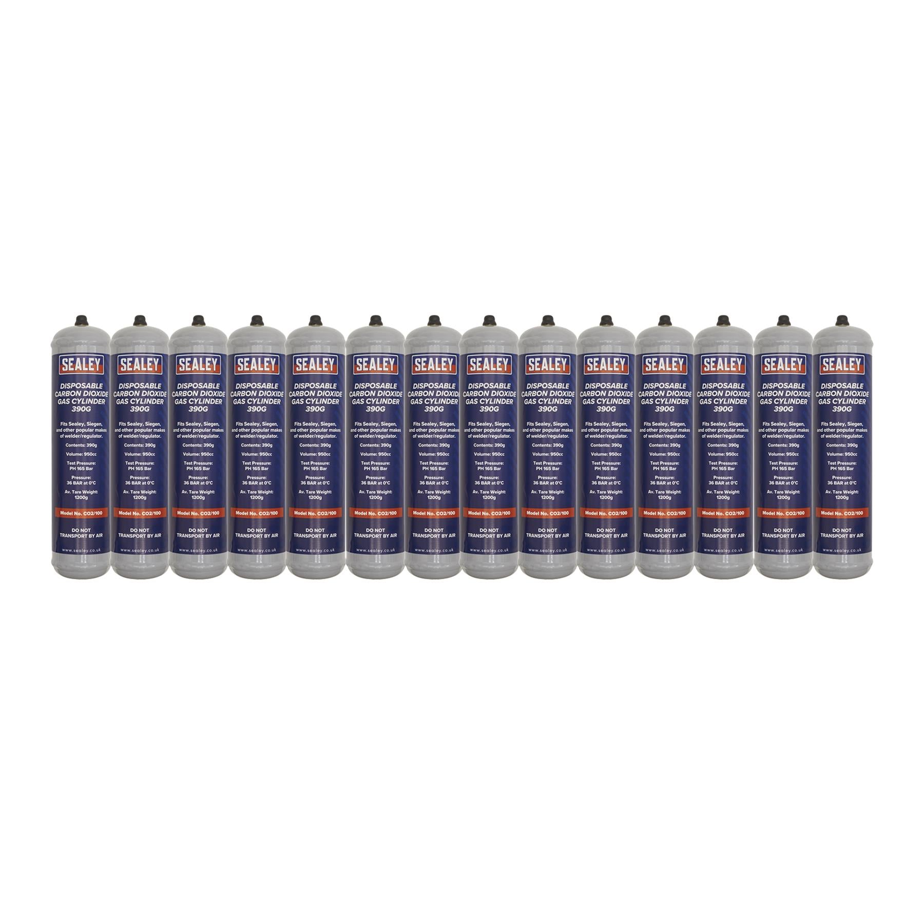 Sealey Gas Cylinder Disposable Carbon Dioxide 390g - Box of 12
