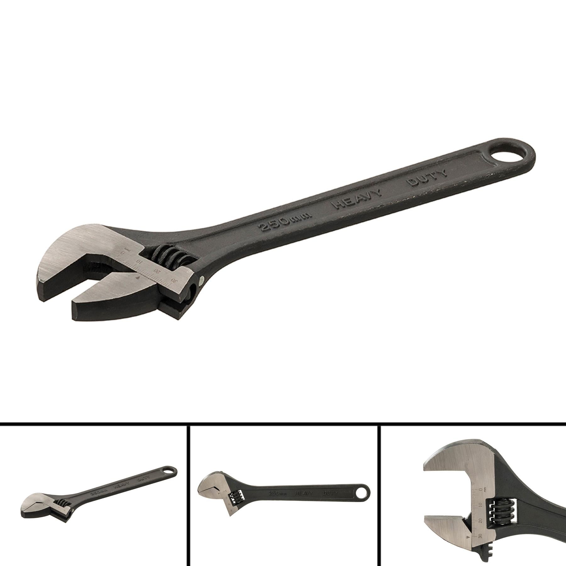 Expert Adjustable Wrench 200mm Length - Jaw 22mm Precision-Ground Slides
