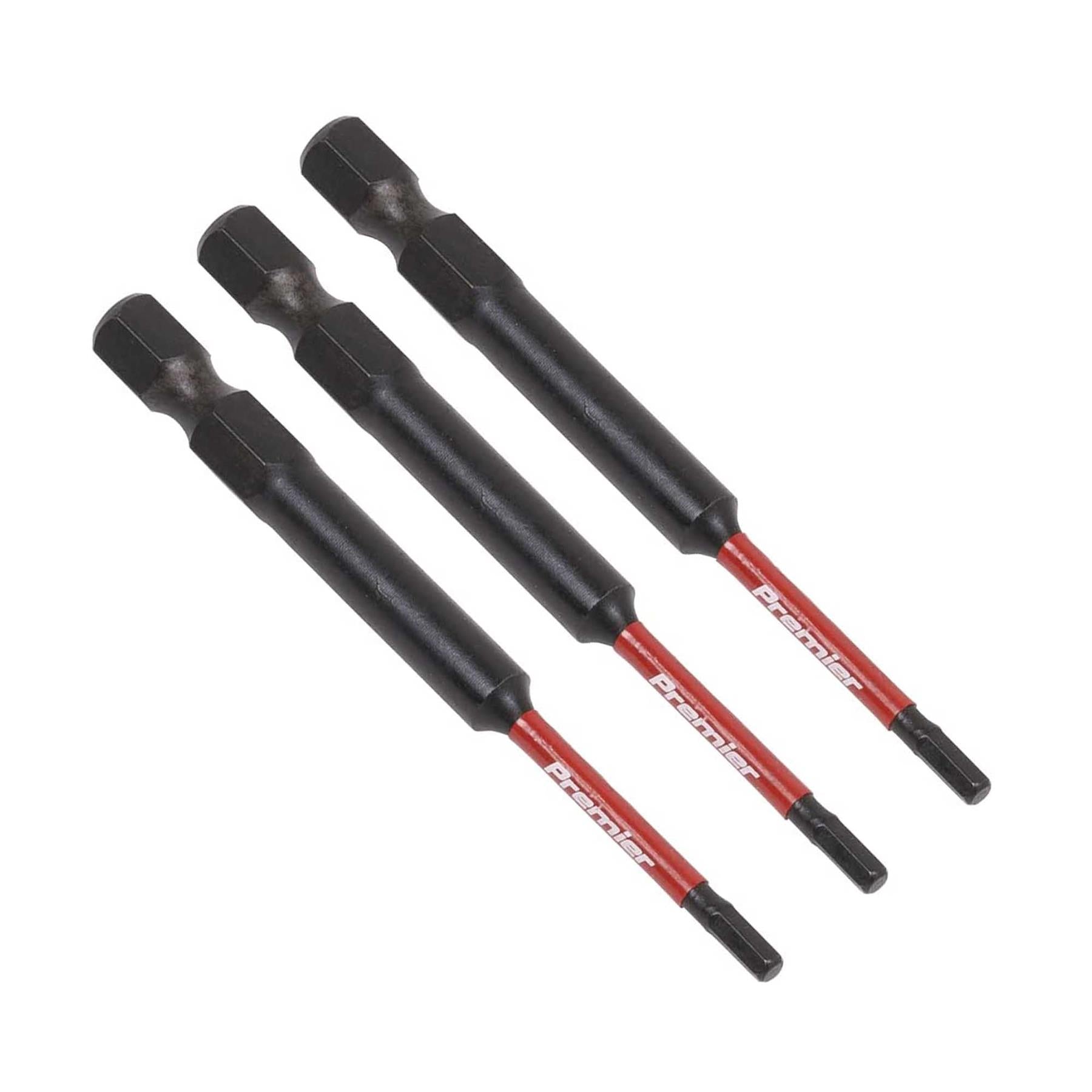 Hex 2.5mm Impact Power Tool Bits 75mm - 3pc