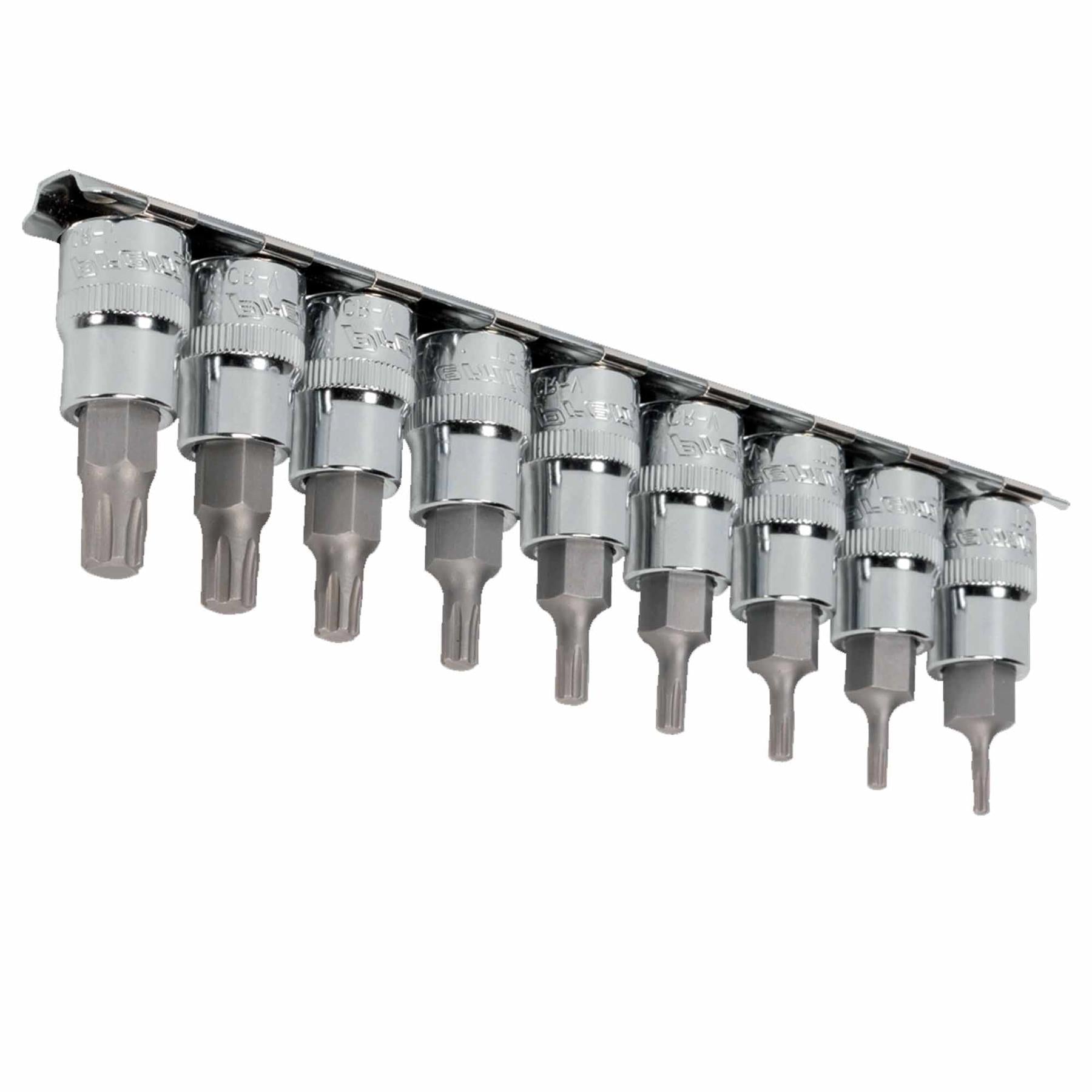 TRX-P* Socket Bit Set 9pc 3/8"Sq Drive 50mm. AK6222. Sealey