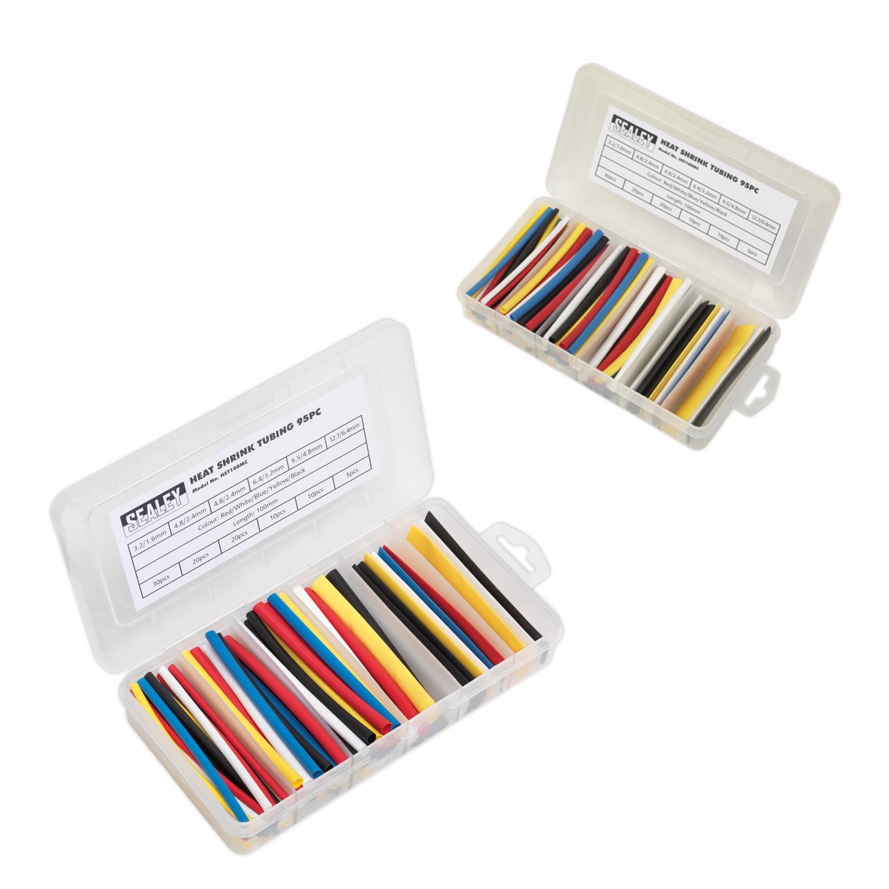 Sealey Heat Shrink Tubing Assortment 95pc 100mm Mixed Colours