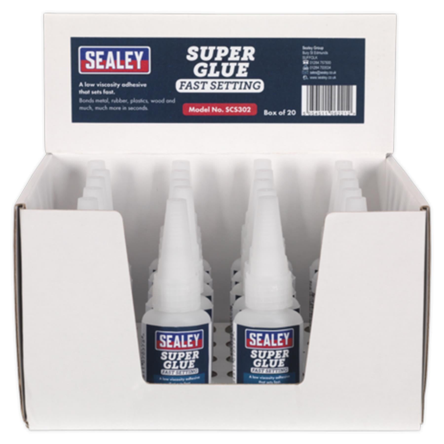 Sealey Super Glue Fast Setting 20g Pack of 20