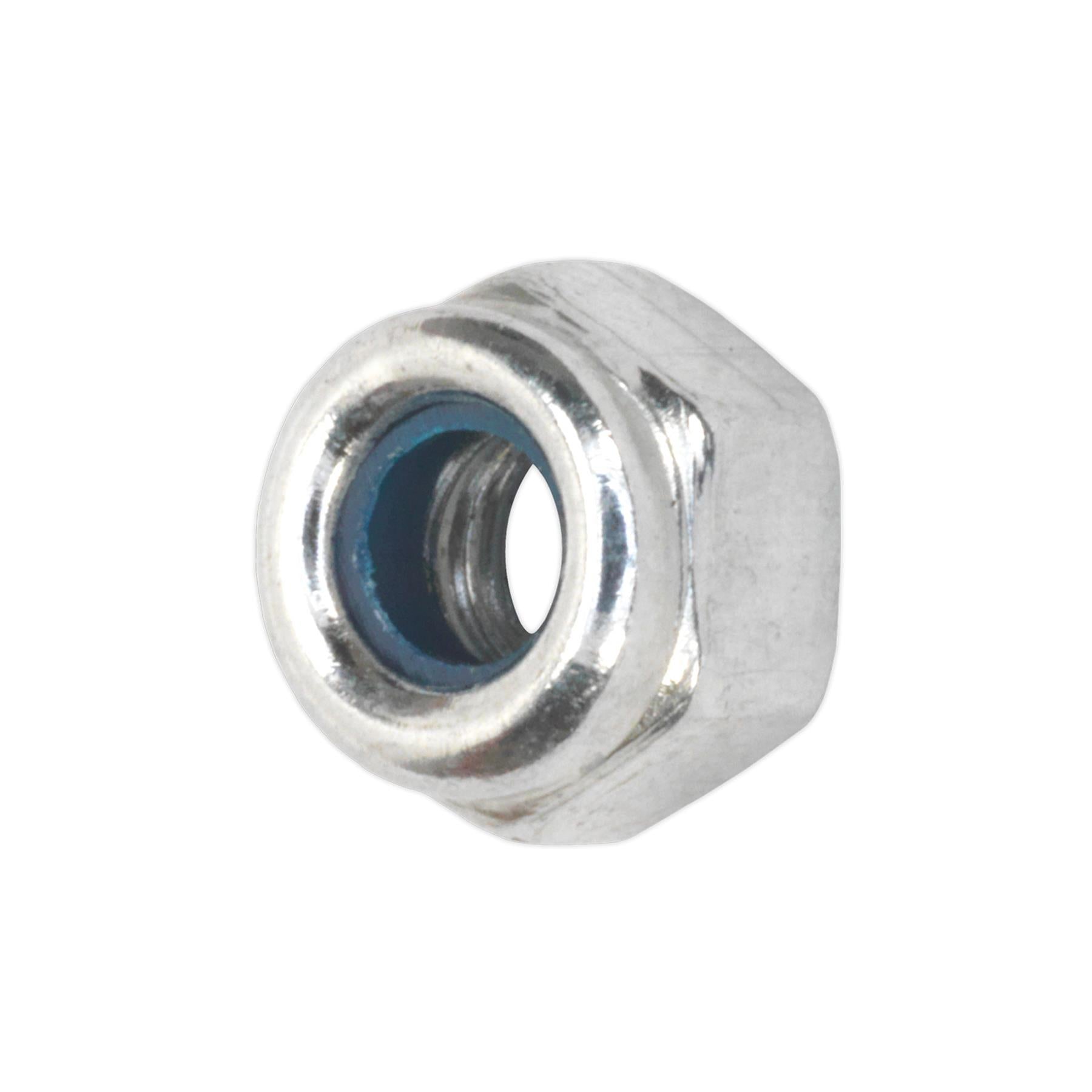 Sealey Nylon Locknut M5 Zinc Plated Nylon Pack of 100