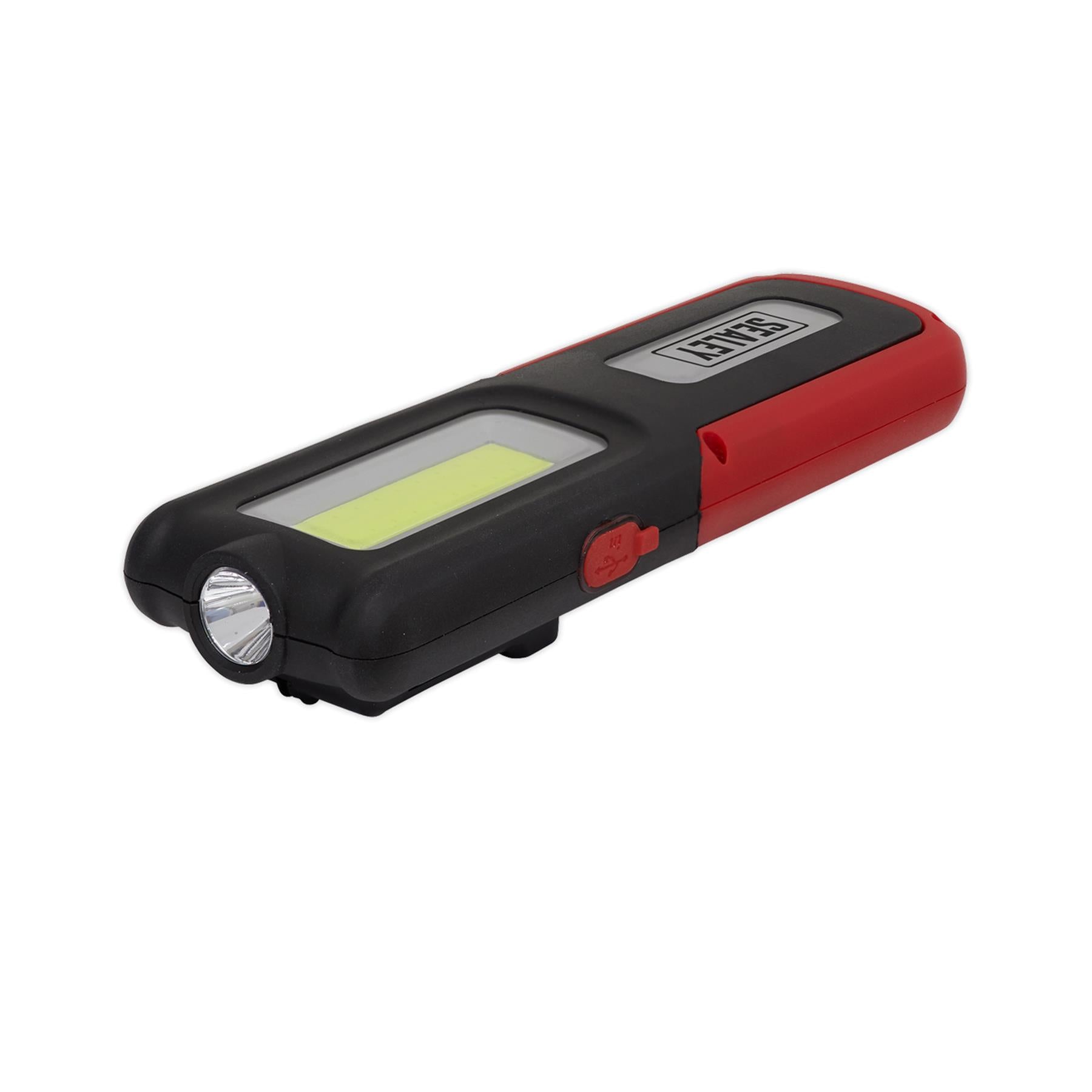 Sealey R/Charge Inspection Light 5W COB & 3W LED & Power Bank - Red