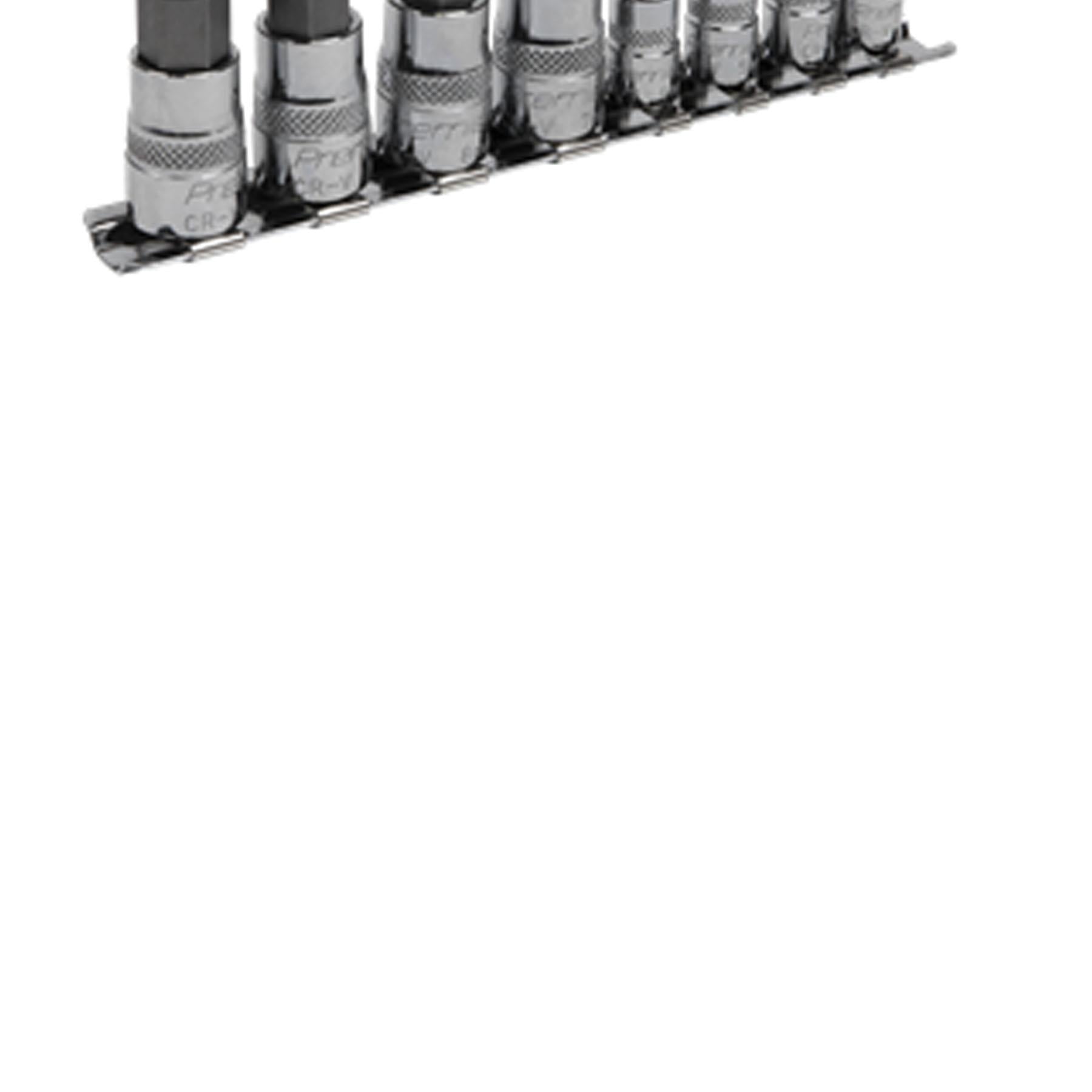 Sealey Hex Socket Bit Set Lock-On 8pc 1/4" & 3/8"Sq Drive Metric