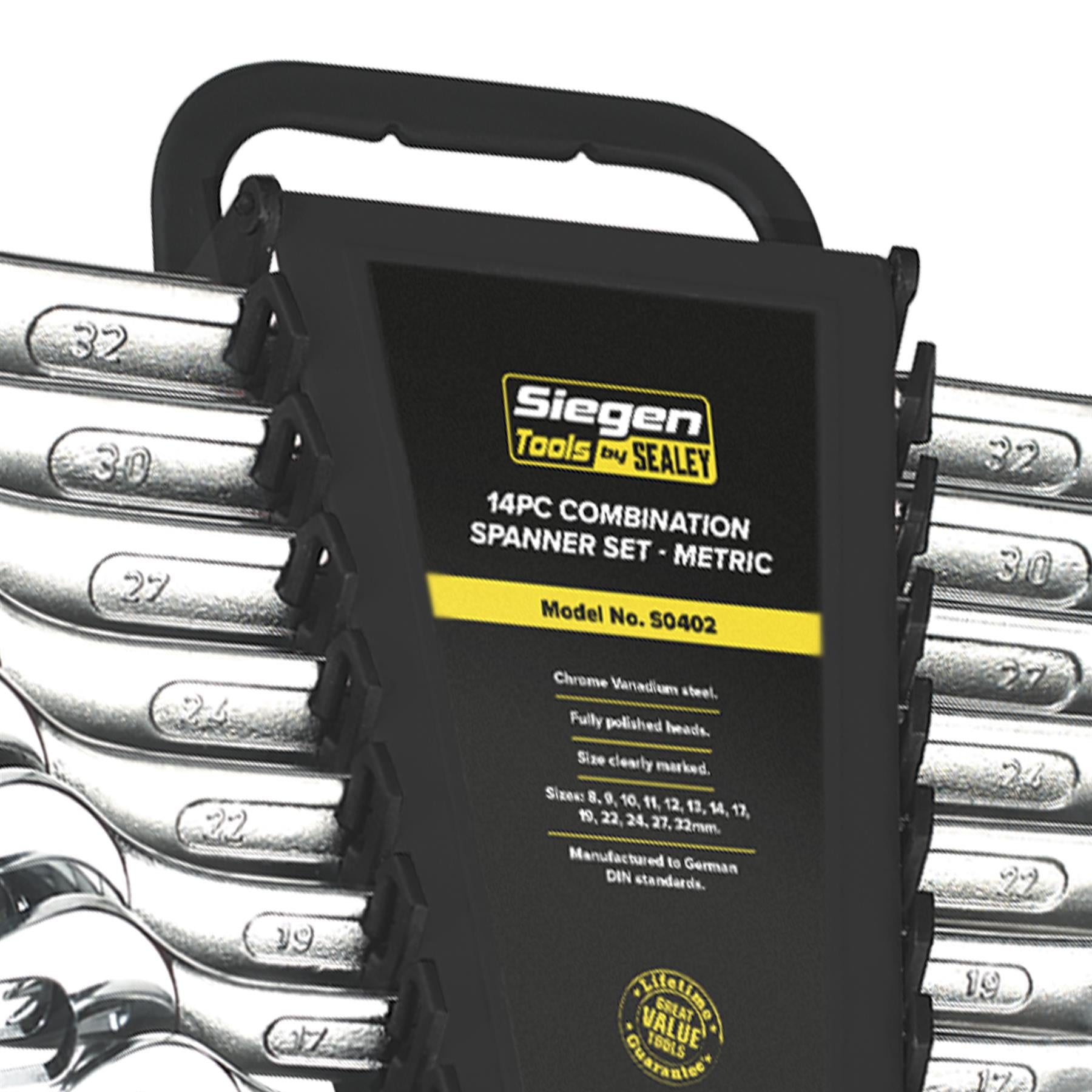 Sealey Combination Spanner Set 14pc Metric