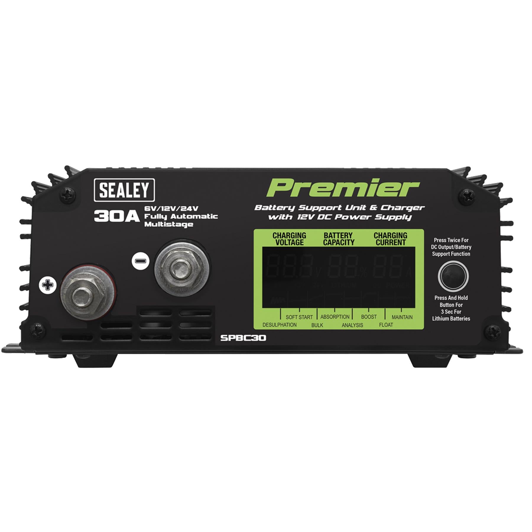 Sealey Battery Support Unit & Charger 30A 5 Year guarantee