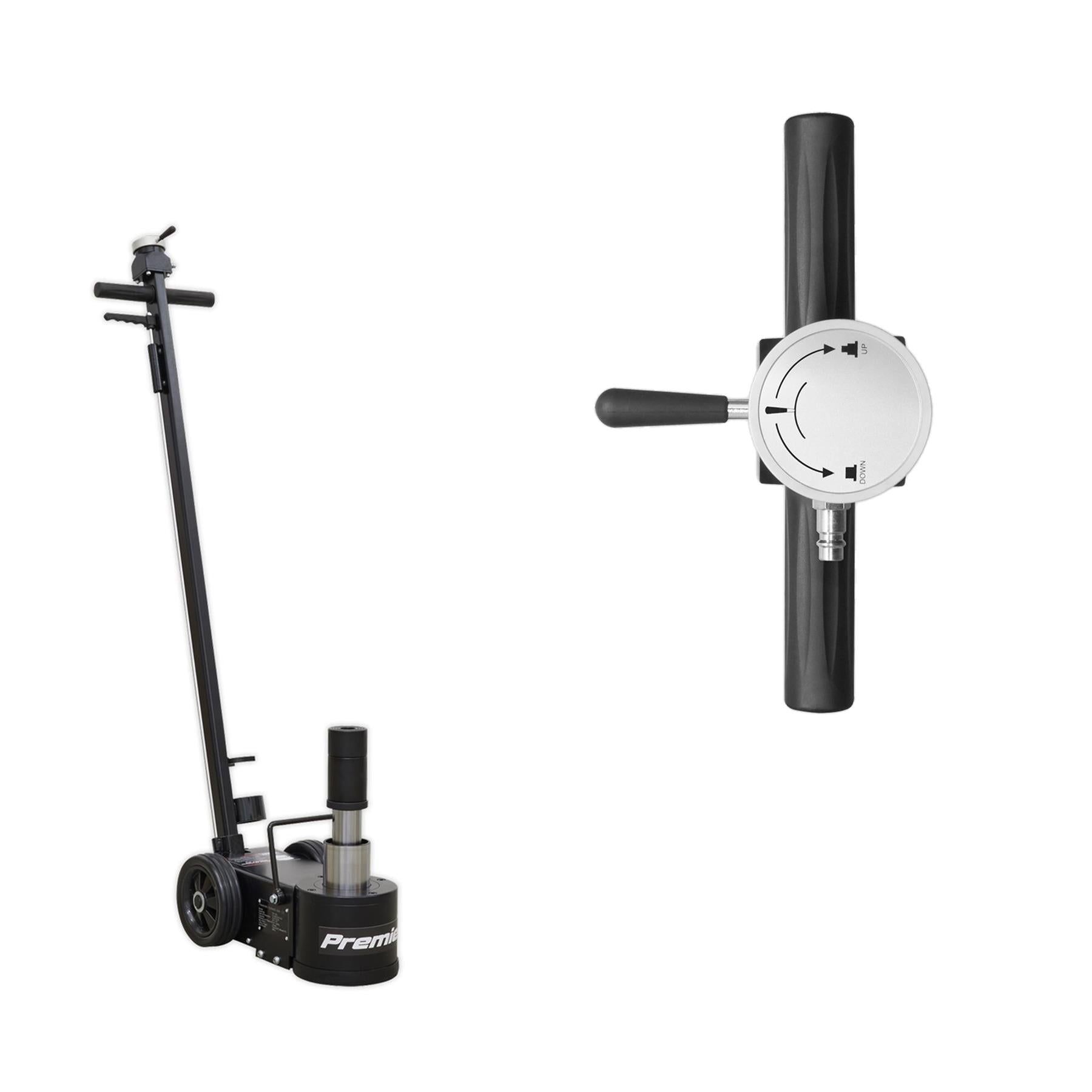 Sealey Air Operated Jack 15-30tonne Telescopic - Lifting Heavy Plant & Tractors