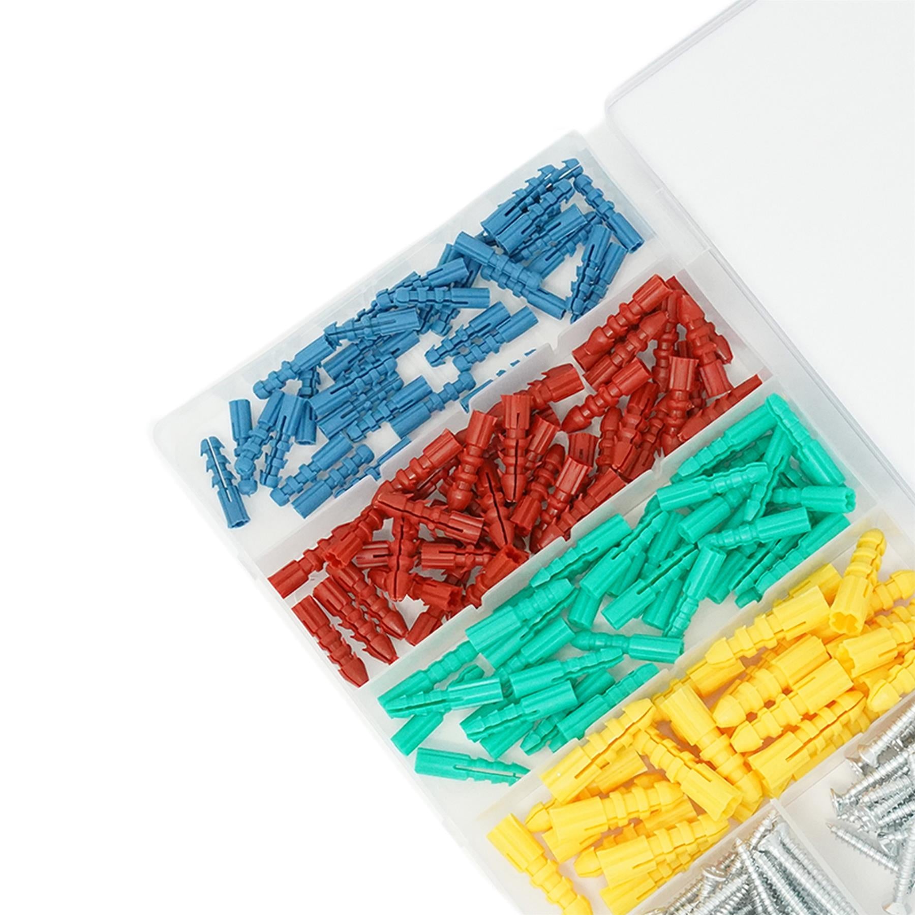 Wall Plugs Assorted Raw Rawl Plugs With Screws 285pc Rawl Plugs And Screws Set