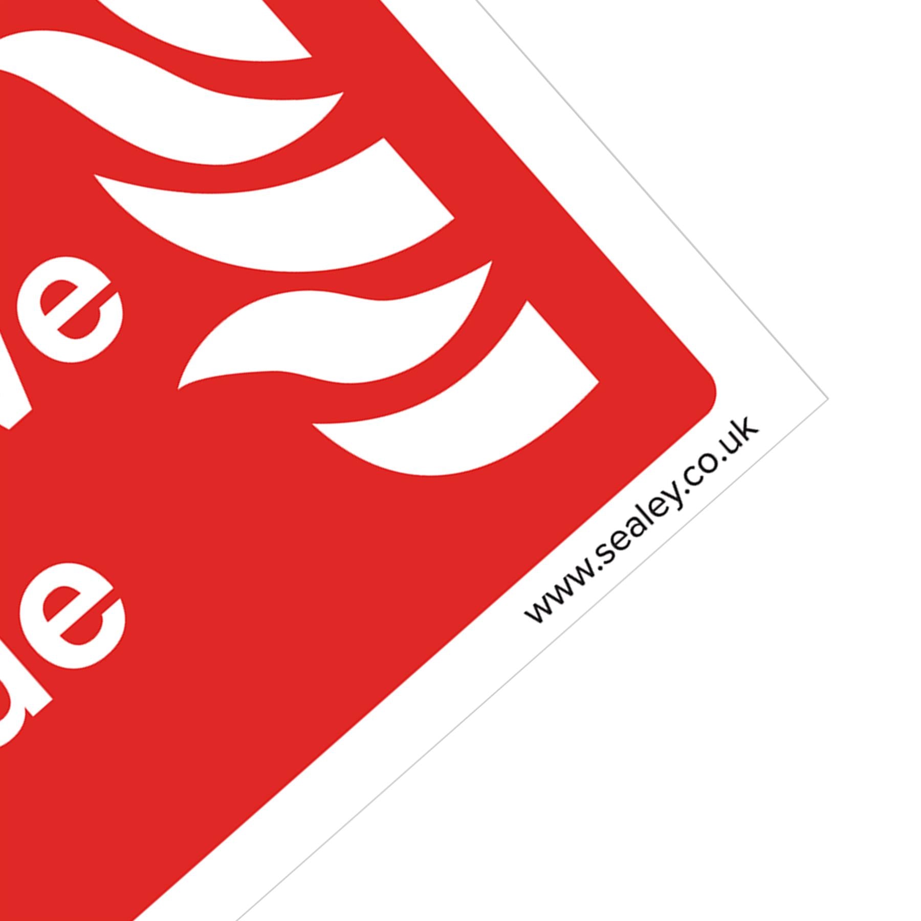 Sealey Safety Sign - Sprinkler Stop Valve - Self-Adhes. Pack of 10