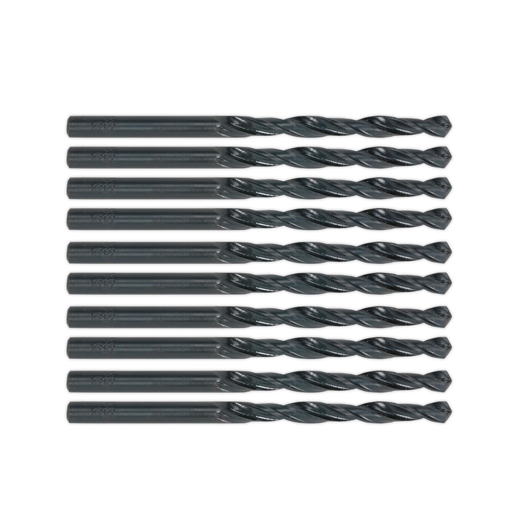 Sealey HSS Roll Forged Drill Bit Ø3/16" Pack of 10