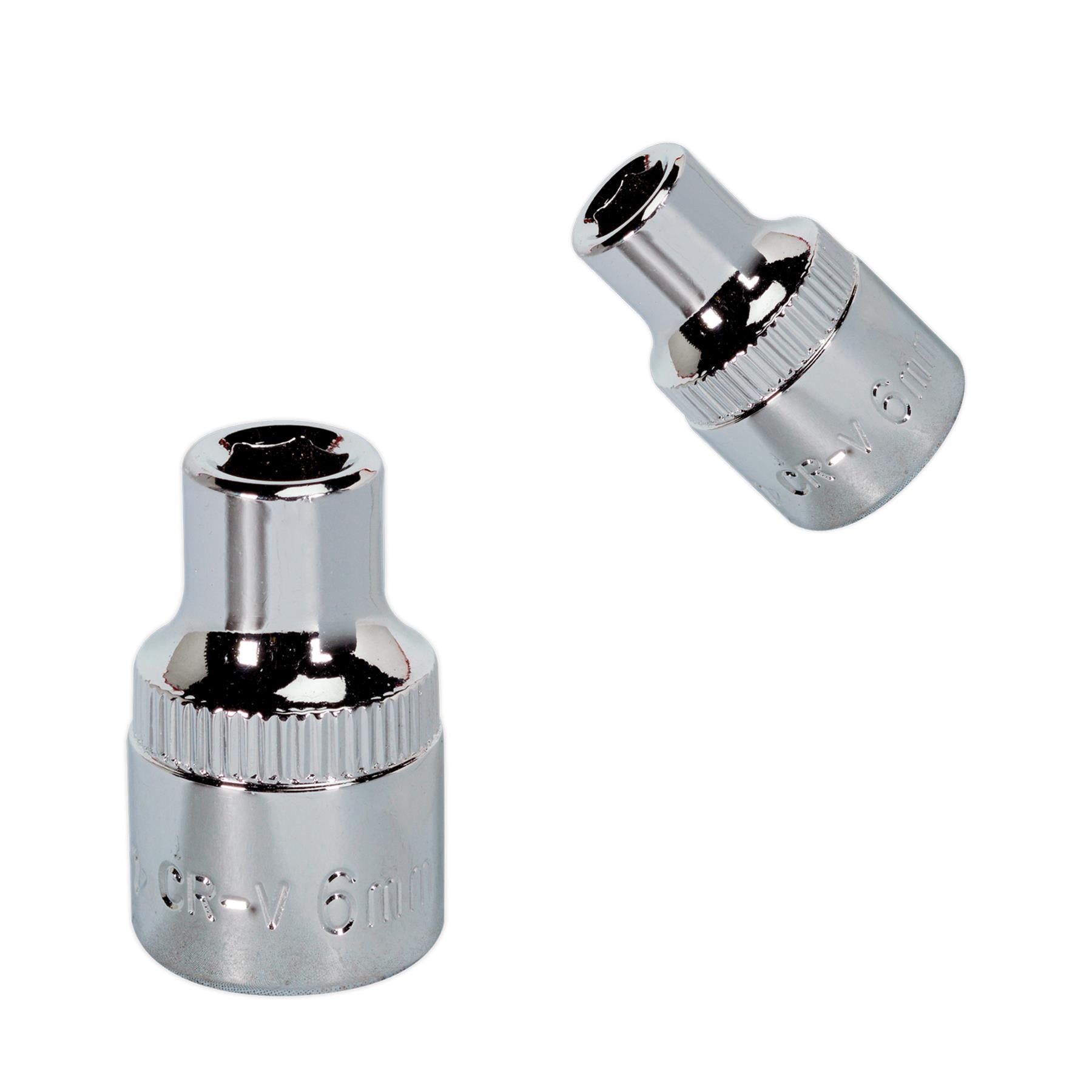 Sealey WallDrive Socket 6mm 3/8"Sq Drive Fully Polished