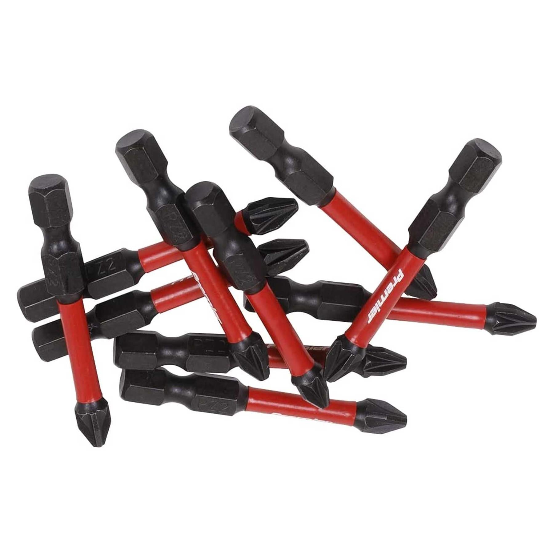 Sealey Pozi #2 Impact Power Tool Bits 50mm - 10pc