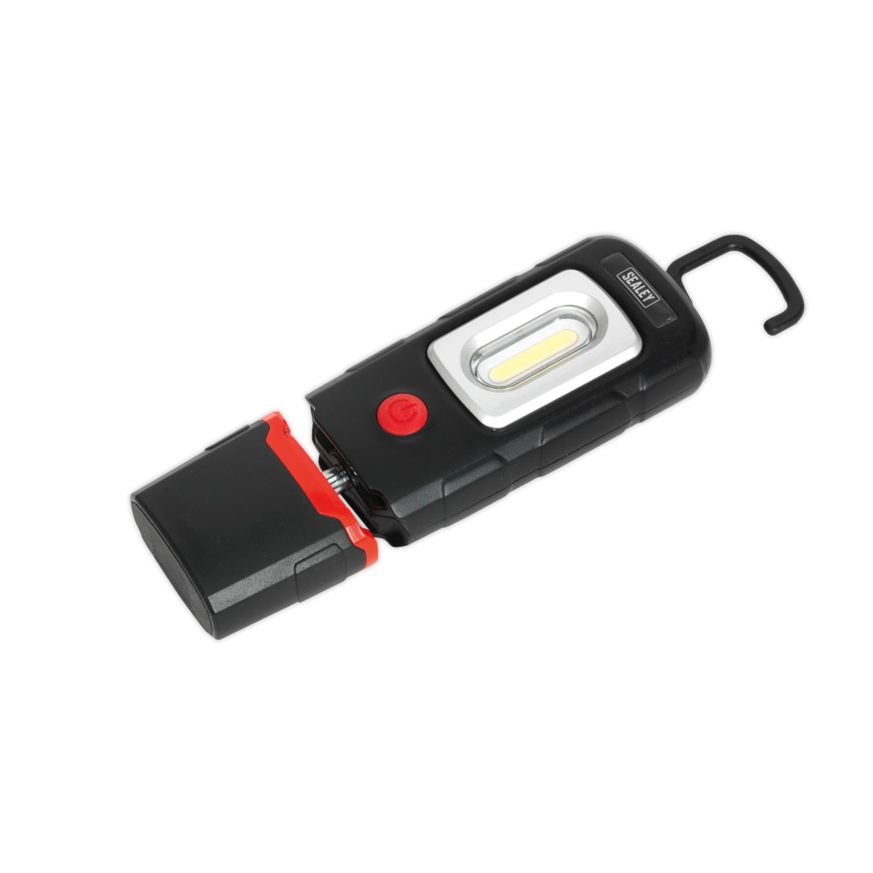 Sealey R/Charge 360 Insp Light 3W COB & 1W SMD LED Black Li-Poly