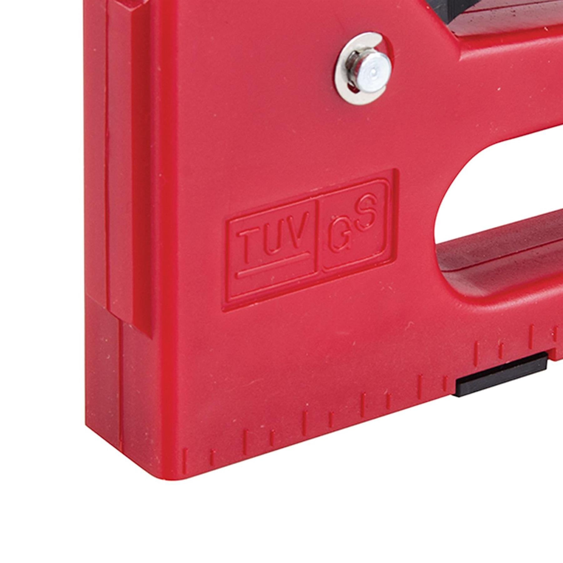 Heavy Duty Staple Gun & 100 Staples - 4-8mm Upholstery Comfortable Handle Crafts