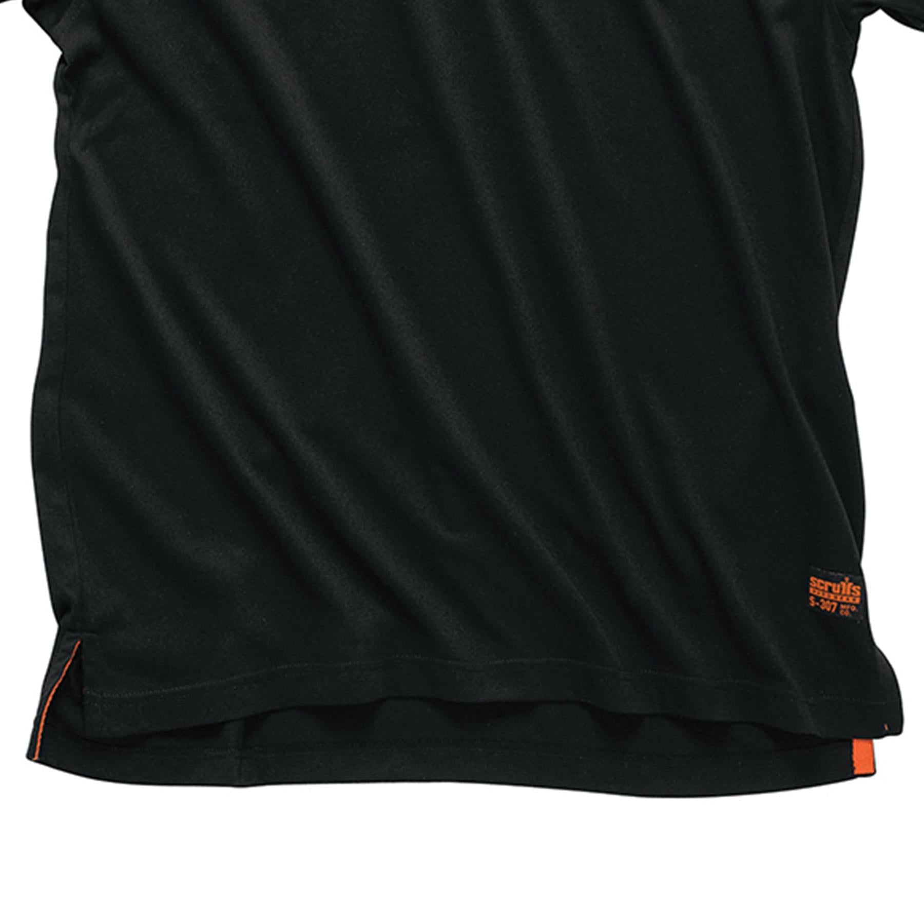 Scruffs Black Polo Shirt Short Sleeve Workwear Mens T Shirt Size XL