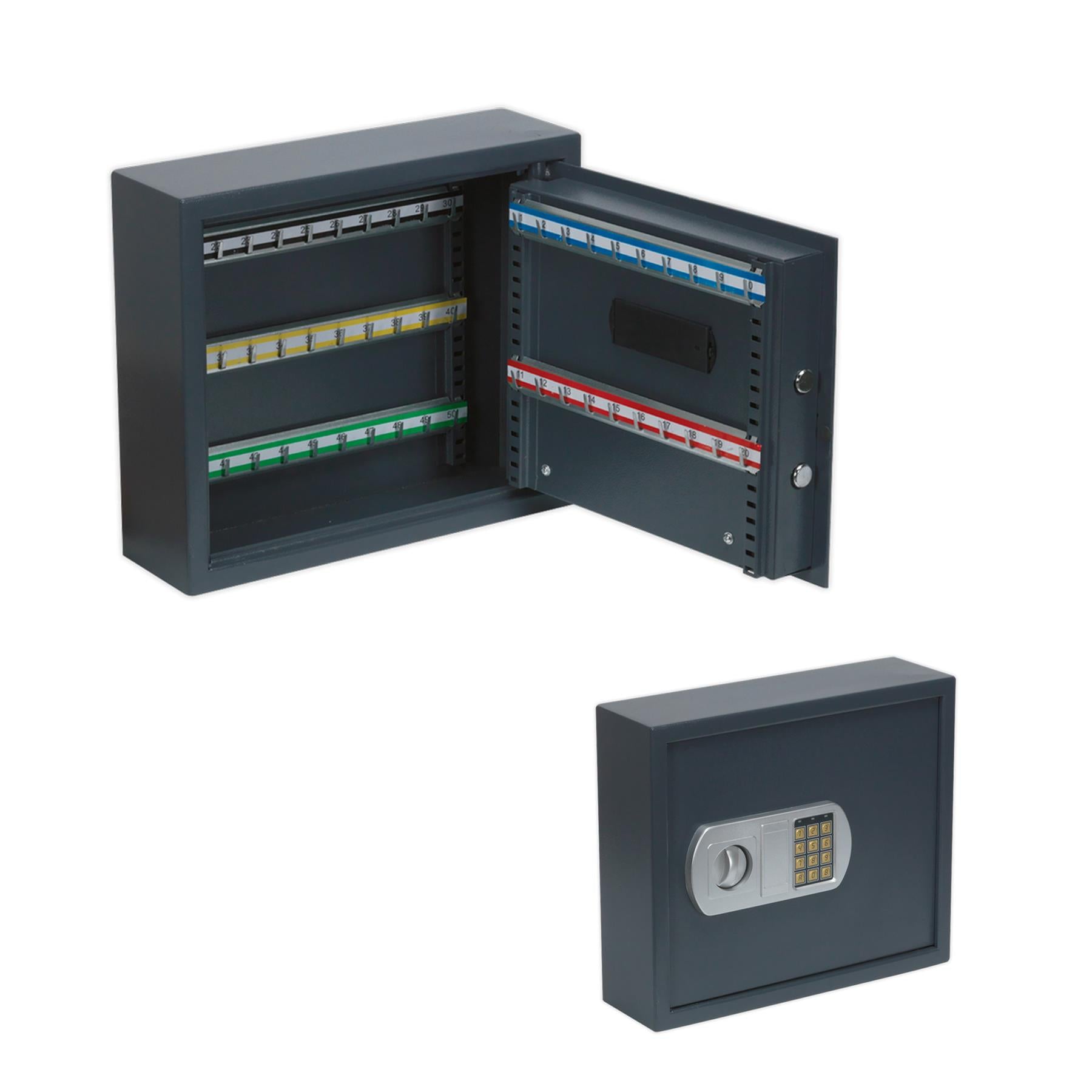Sealey Electronic Key Cabinet 50 Key Capacity Twin Locking Bolts