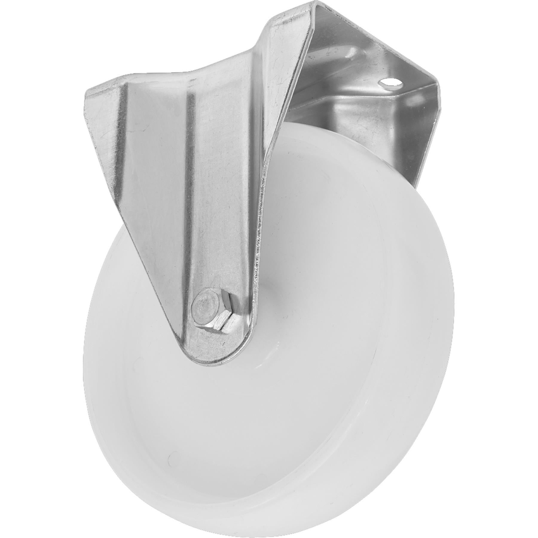Sealey Heavy-Duty Nylon Fixed Plate Castor Wheel 100mm - Trade