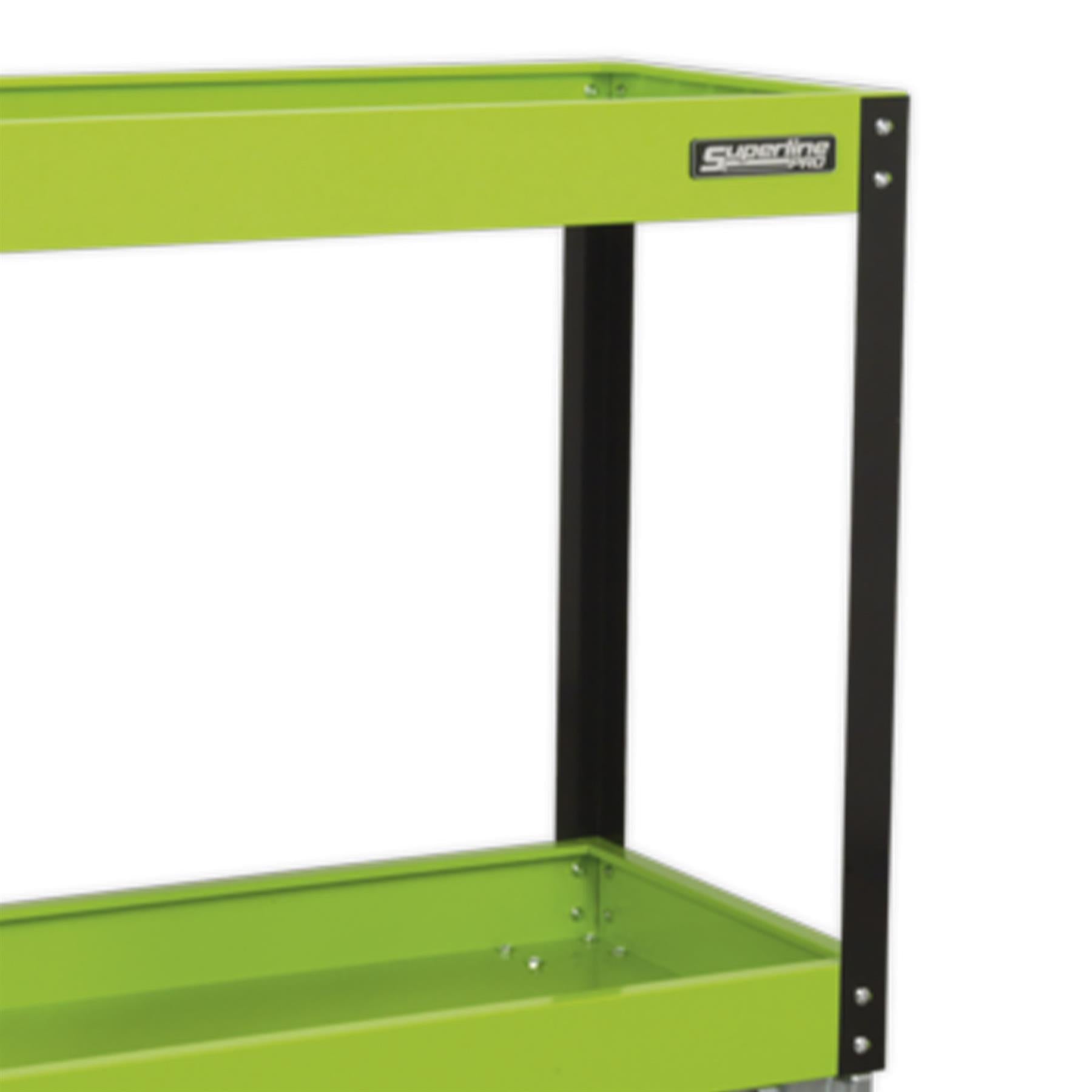 Sealey Workshop Trolley 2-Level Heavy-Duty - Hi-Vis Green CX109HV
