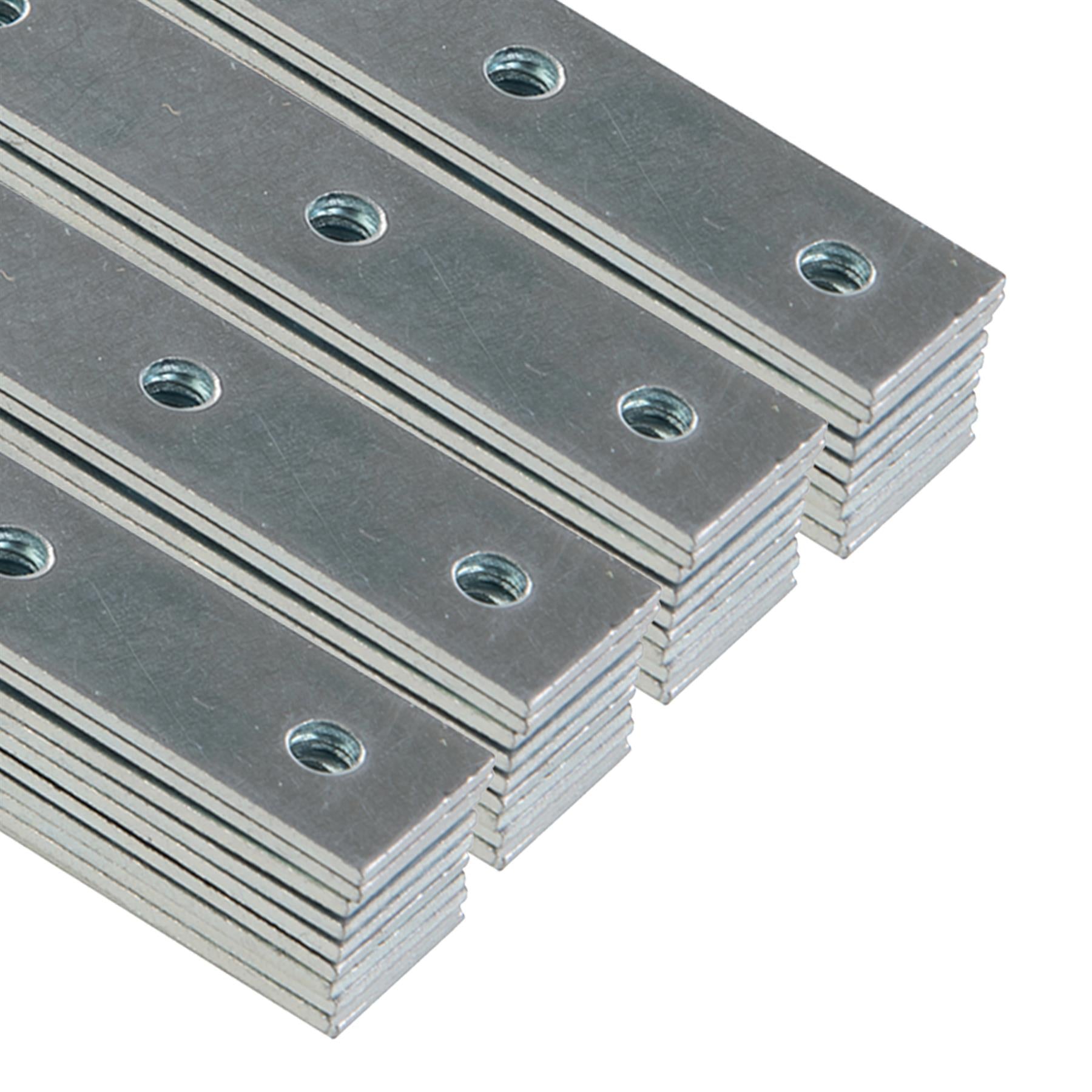 Mending Plates Zinc Plated With Offset Fixing Holes For Timber Repair 200Pk 100mm