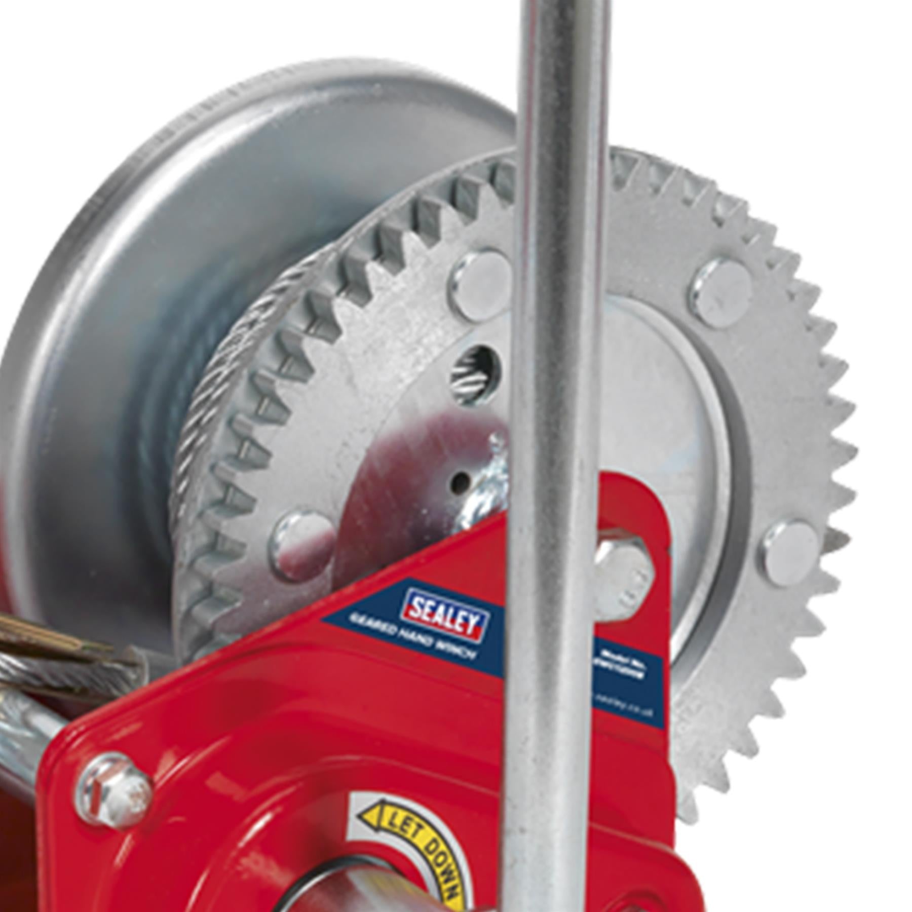 Sealey Geared Hand Winch with Brake & Cable 540kg Capacity