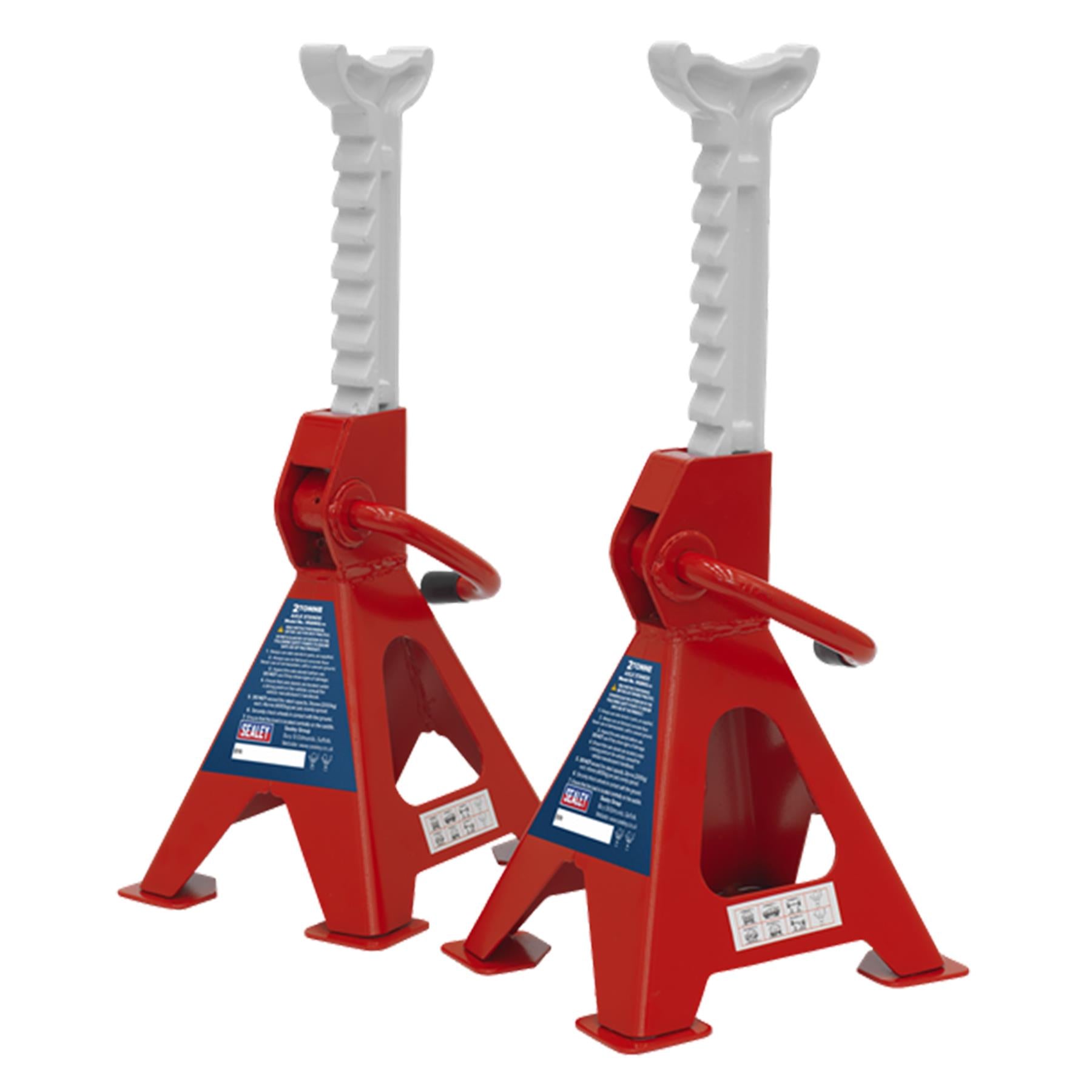 Sealey Axle Stands (Pair) 2tonne Capacity per Stand Ratchet Type