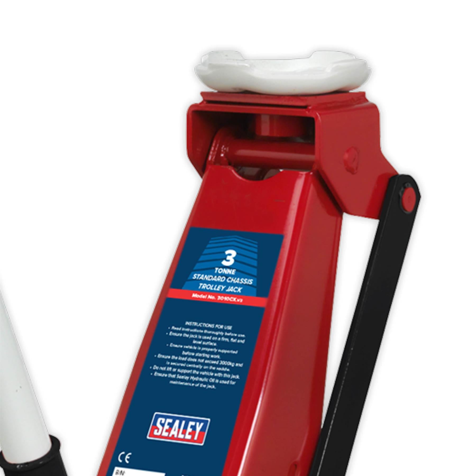 Sealey Trolley Jack 3t Standard Chassis with Axle Stands (Pair)