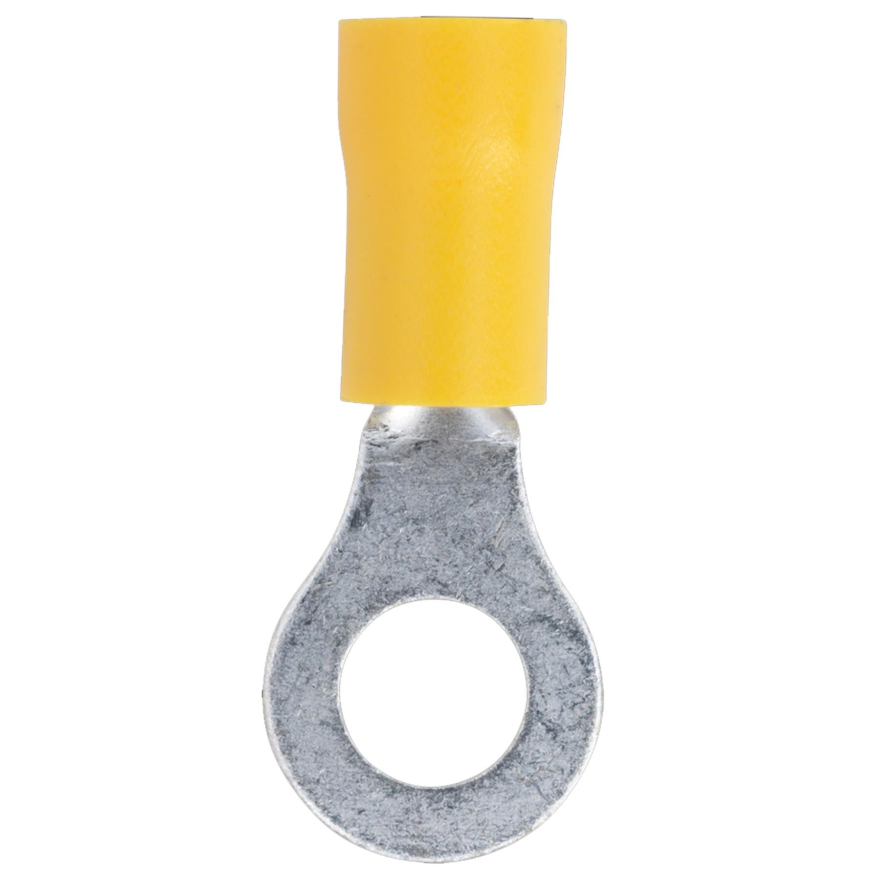 Easy-Entry Ring Terminal 6.4mm (1/4") Yellow Pack of 100 Sealey