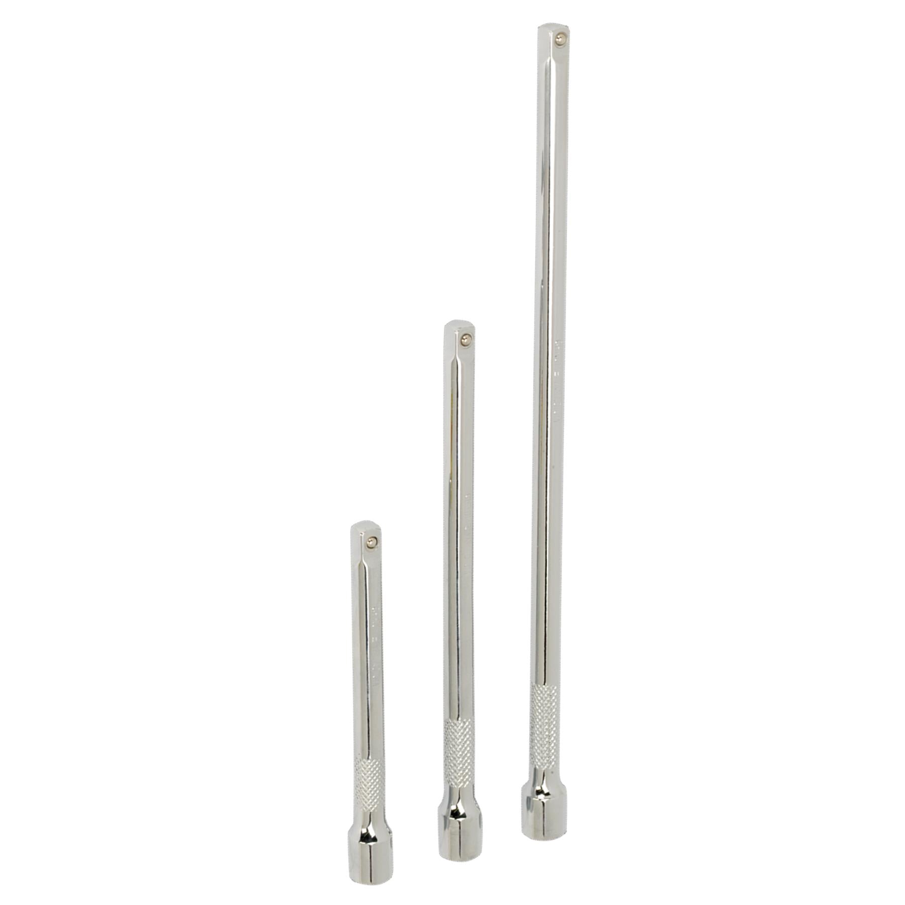 Sealey Extension Bar Set 3pc 1/4"Sq Drive Chrome Vanadium steel
