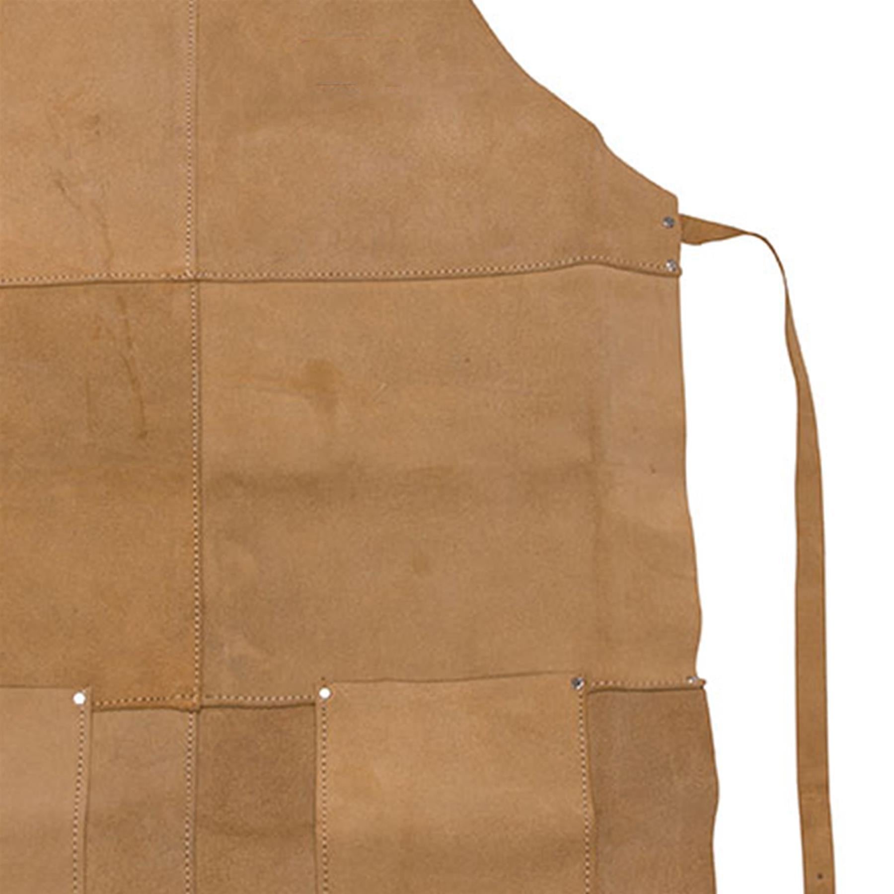 Welders Welding Apron Full Length Chrome Leather Tan Blacksmith Heavy Duty