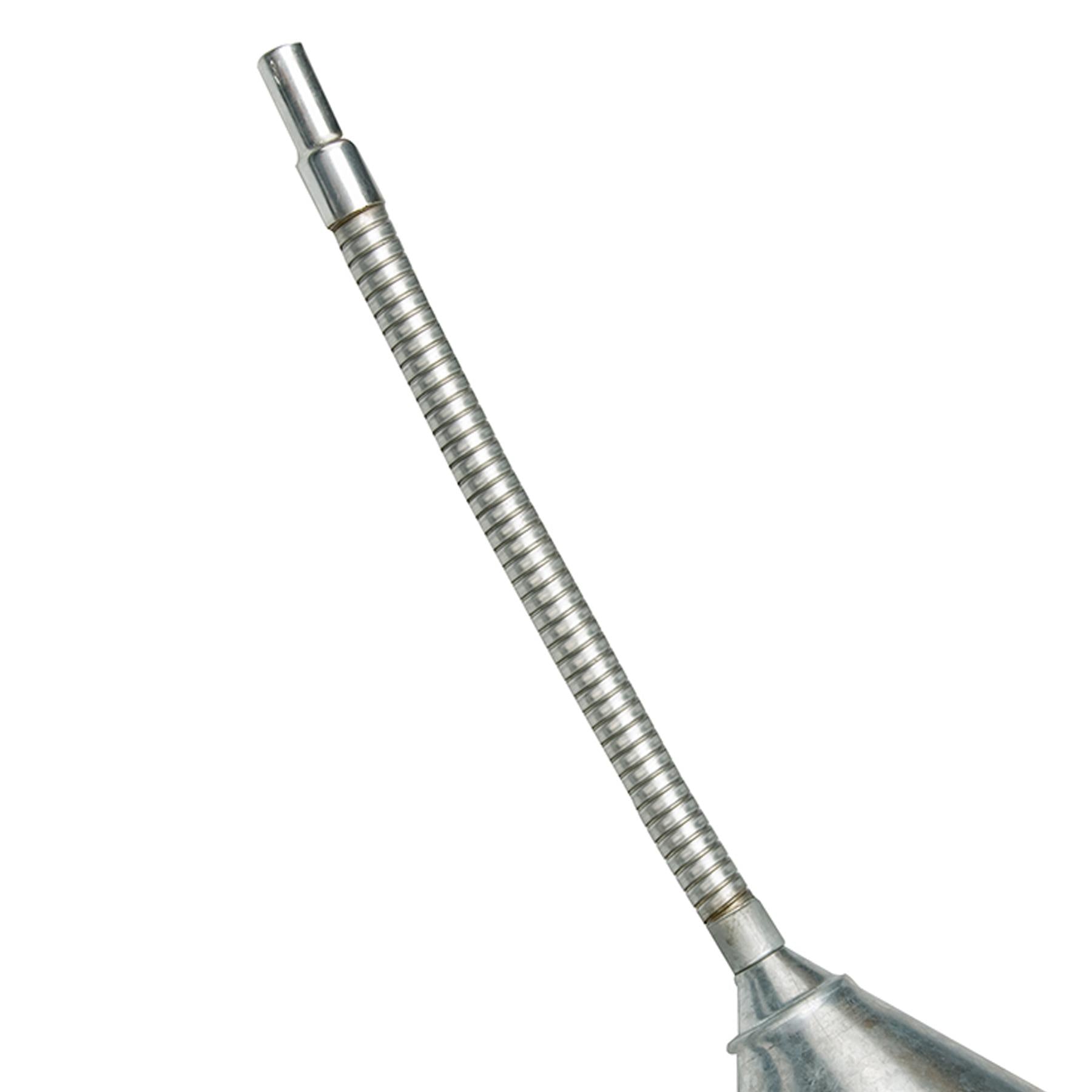 Flexible Steel Funnel - 150mm Dia. - Fitted With A Mesh Particle Filter