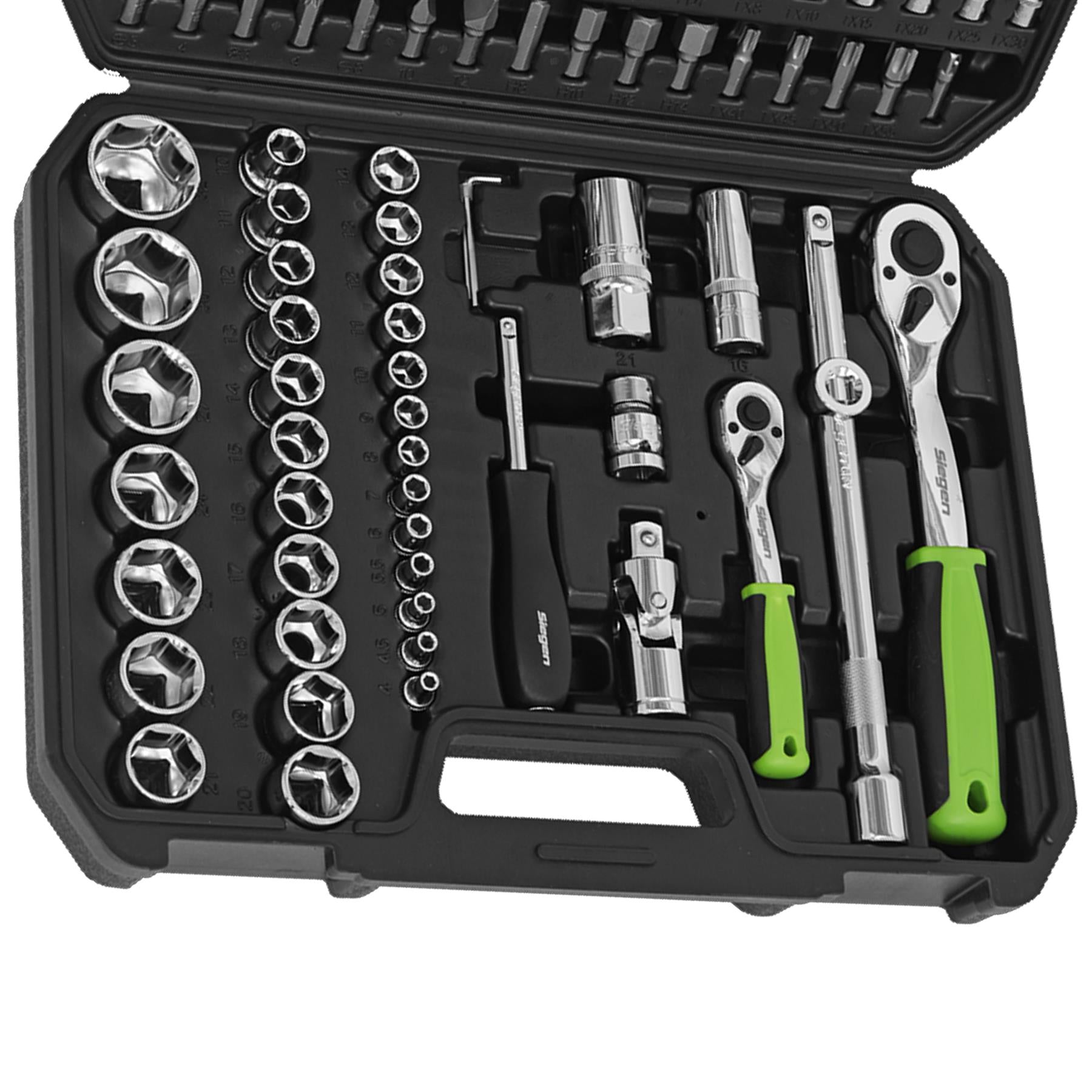 Sealey Socket Set 94pc 1/4" & 1/2"Sq Drive WallDrive Metric