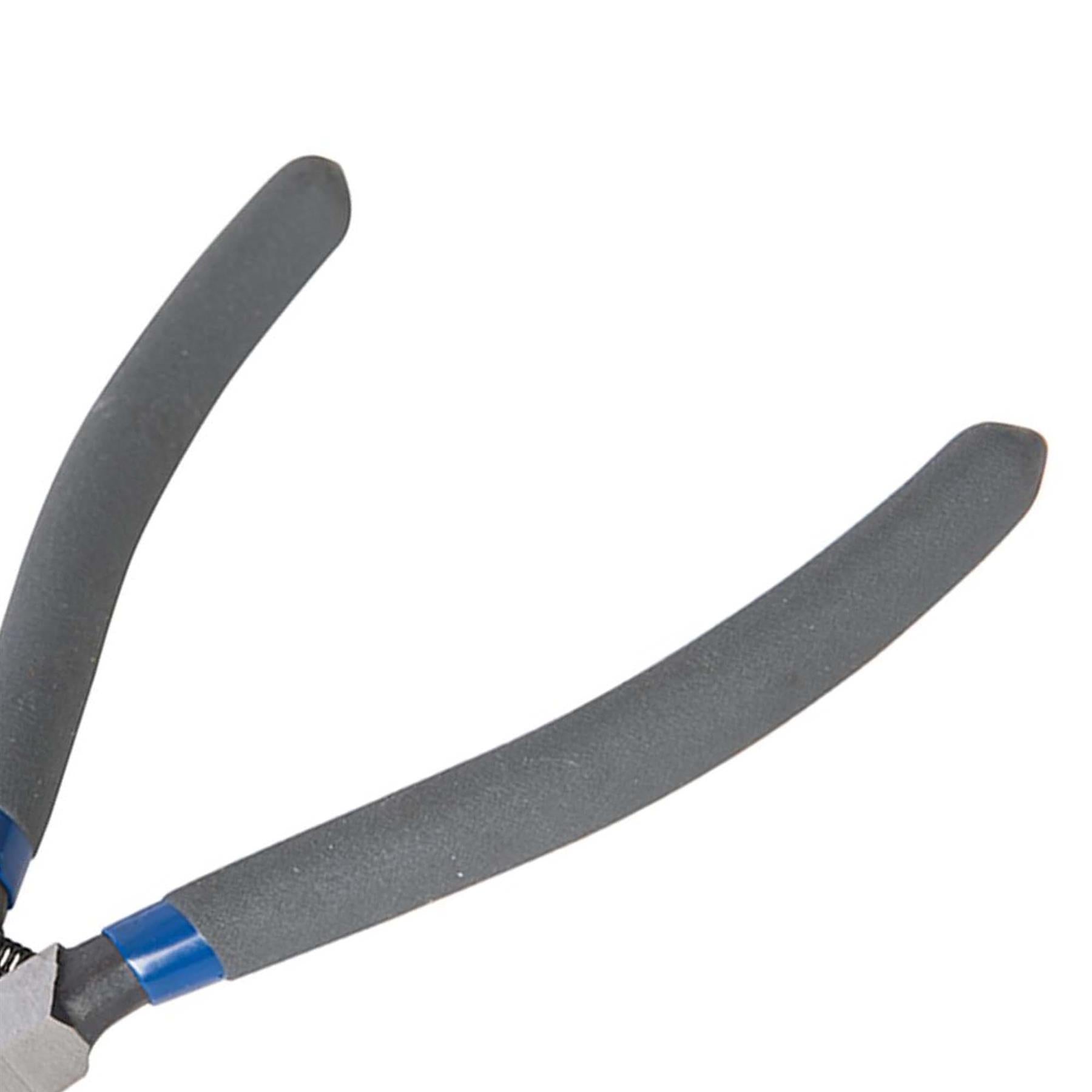 Bent Nose Internal Circlip Pliers 180mm Chrome Vanadium Tips Pvc Dipped Handles