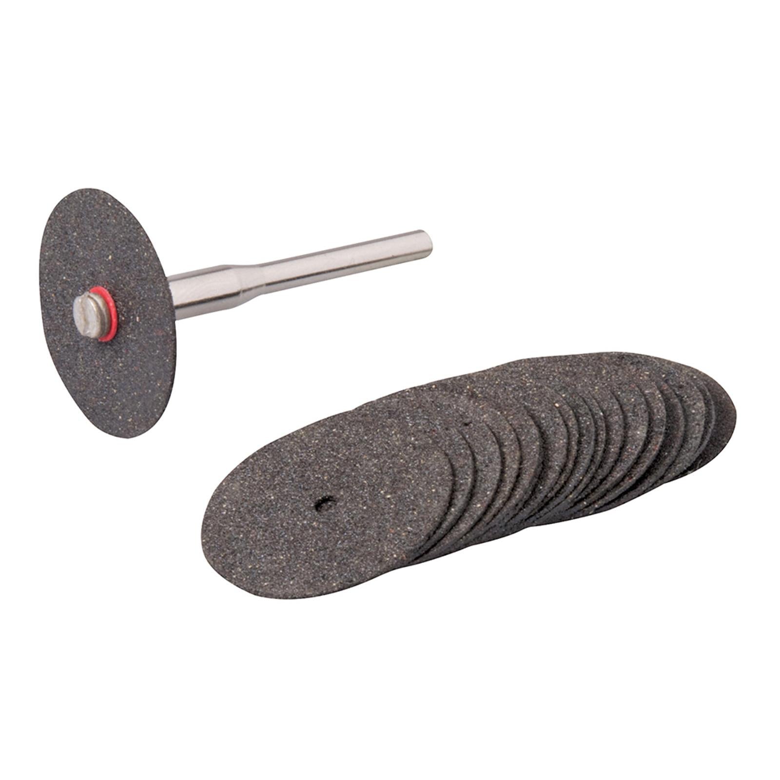 18Pc 22mm Metal Rotary Cutting Disc Set + 3.1mm Mandrel Dremel Craft Tool DIY