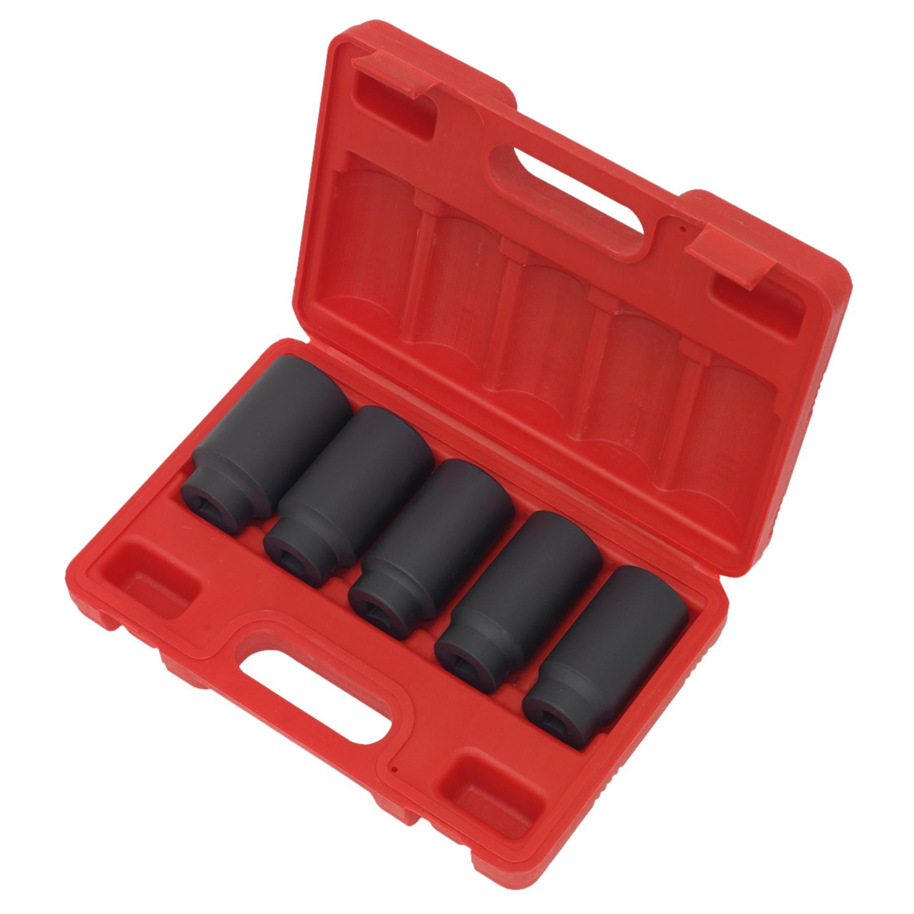 Sealey Impact Hub Nut Socket Set 5pc 1/2"Sq Drive
