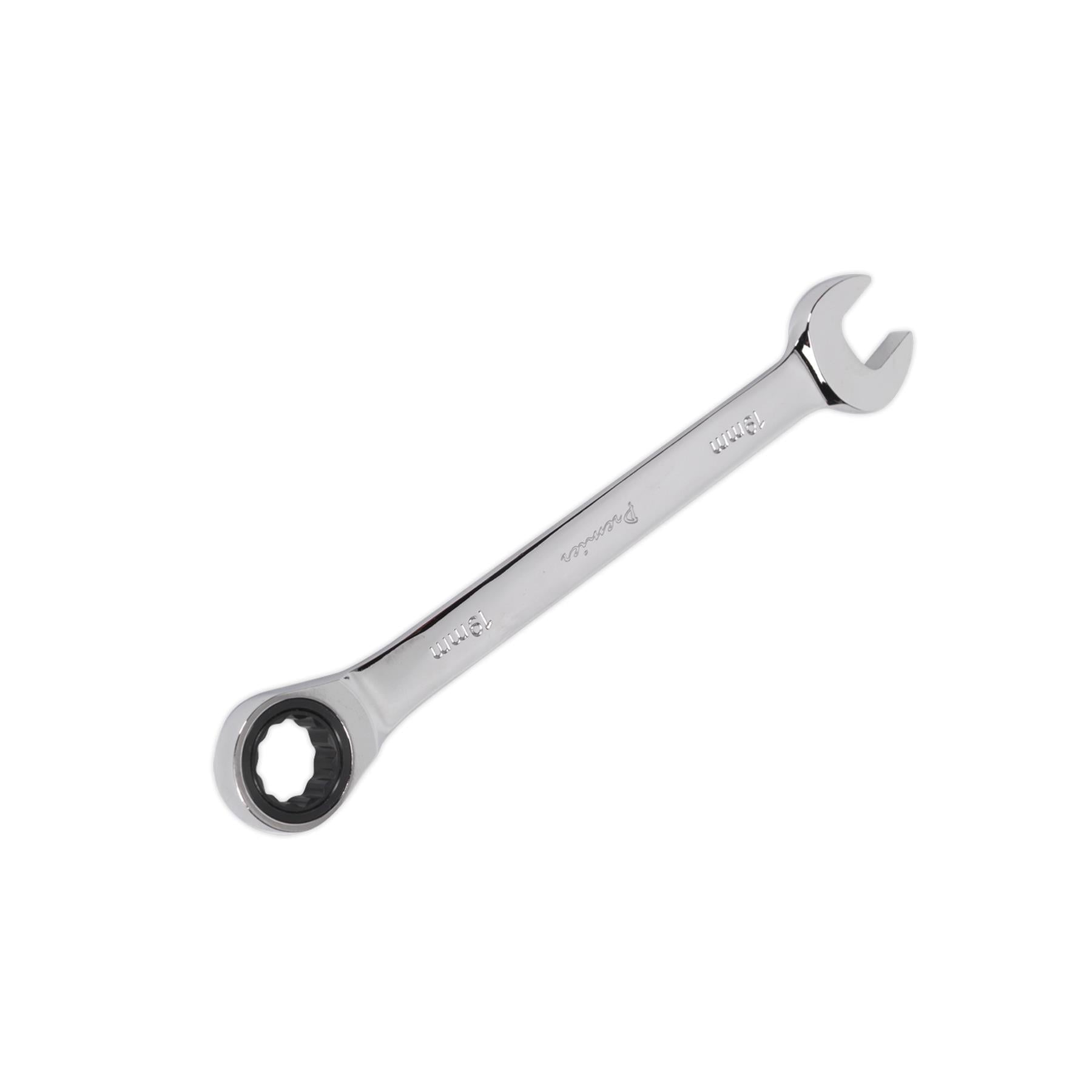 Sealey Ratchet Combination Spanner 19mm Chrome Vanadium Steel