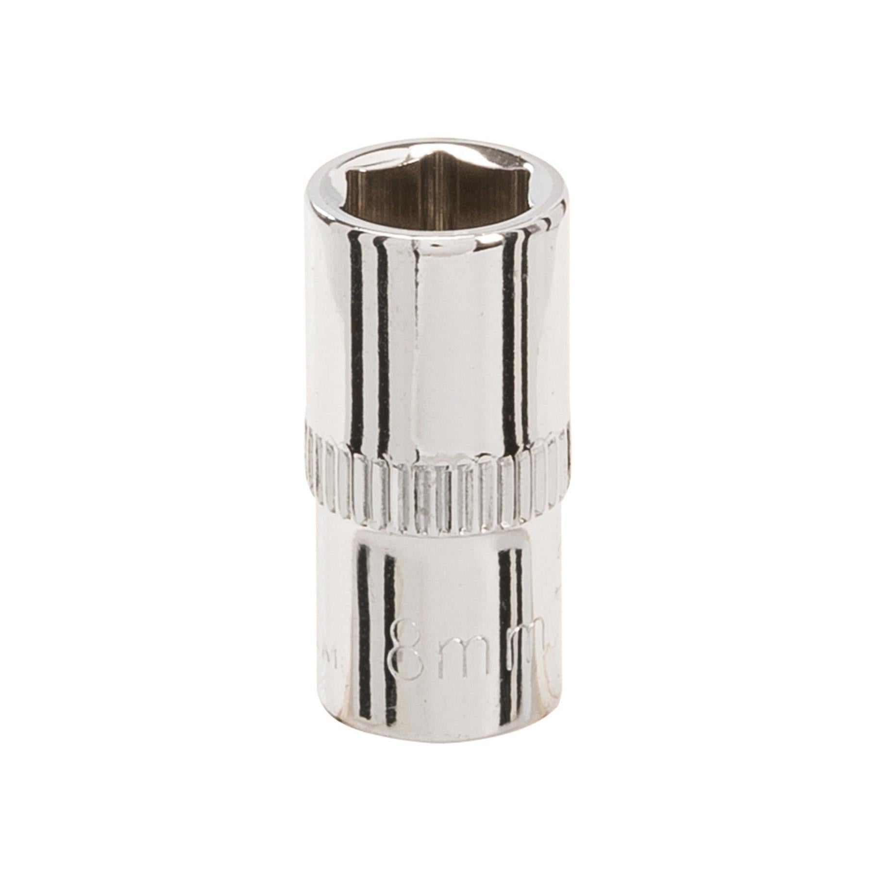 Quality Socket 1/4" Drive Metric Hex Square 8mm Individual Hex Polished Crv