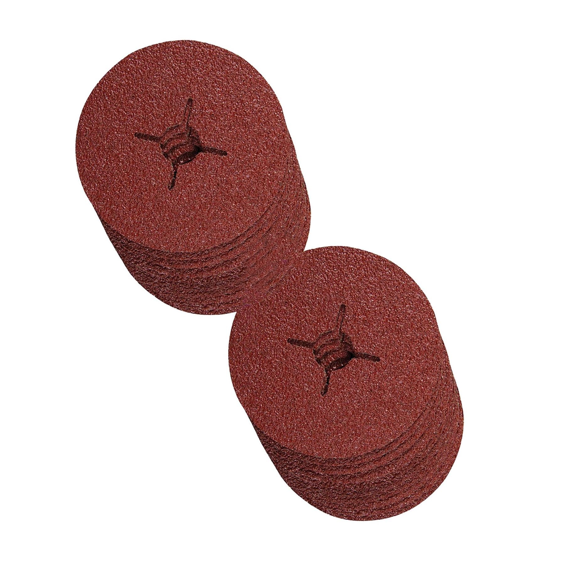 30 Pk Fibre Sanding Sanding Discs 115 X 22.23mm Mix Grit Aluminium Oxide Resin