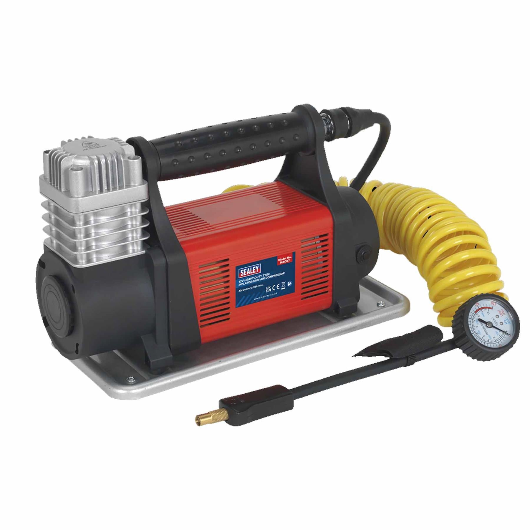 Sealey Tyre Inflator/Mini Air Compressor 12V Heavy-Duty