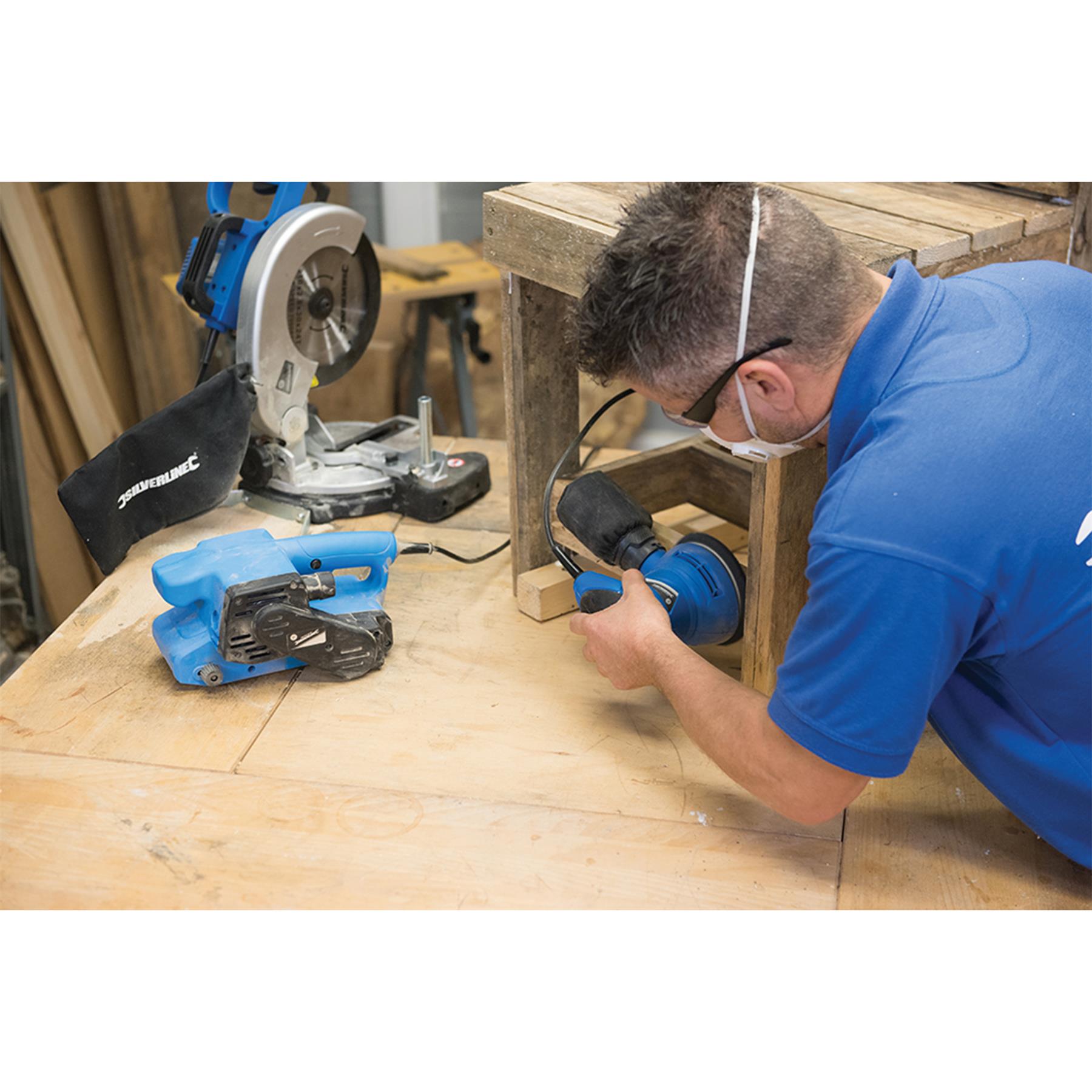 DIY 240W Random Orbit Sander 125mm Hook & Loop Discs Palm W/ Random Orbit Action